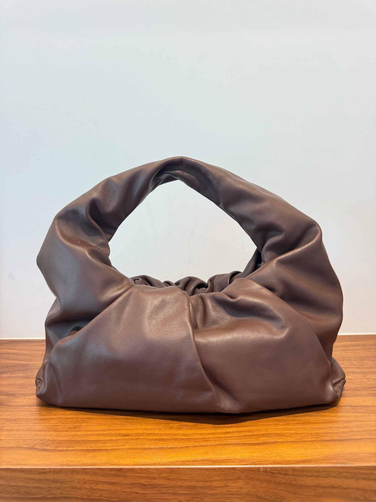 Bottega Veneta Smooth Butter Calfskin The Shoulder Pouch Brown