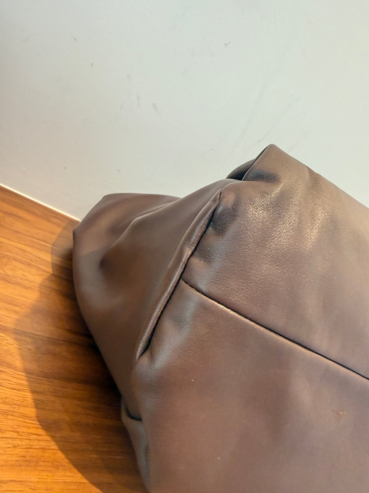 Bottega Veneta Smooth Butter Calfskin The Shoulder Pouch Brown