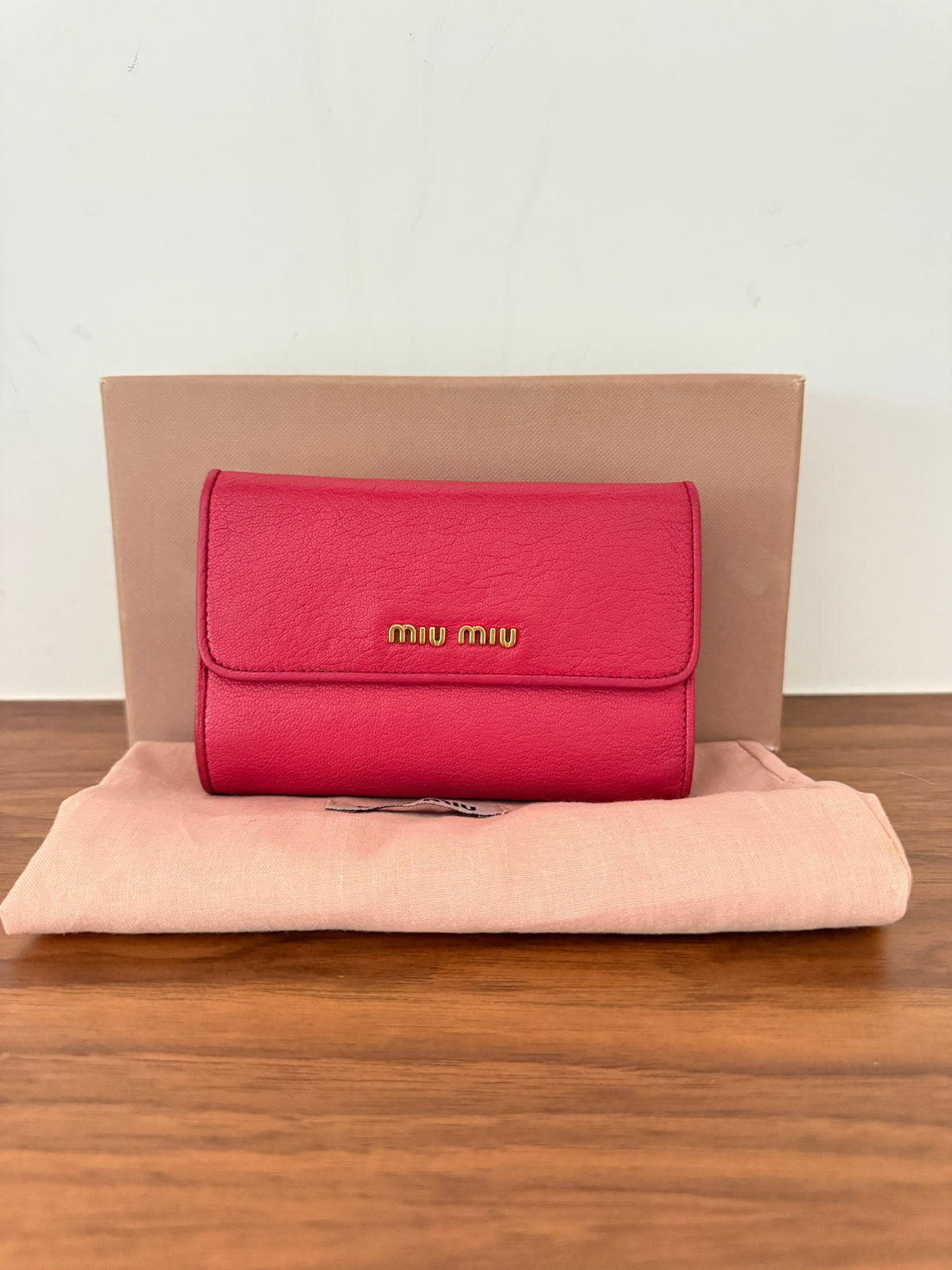 Miu Miu Half Size Wallel Full Set in Pink Pre-Owned