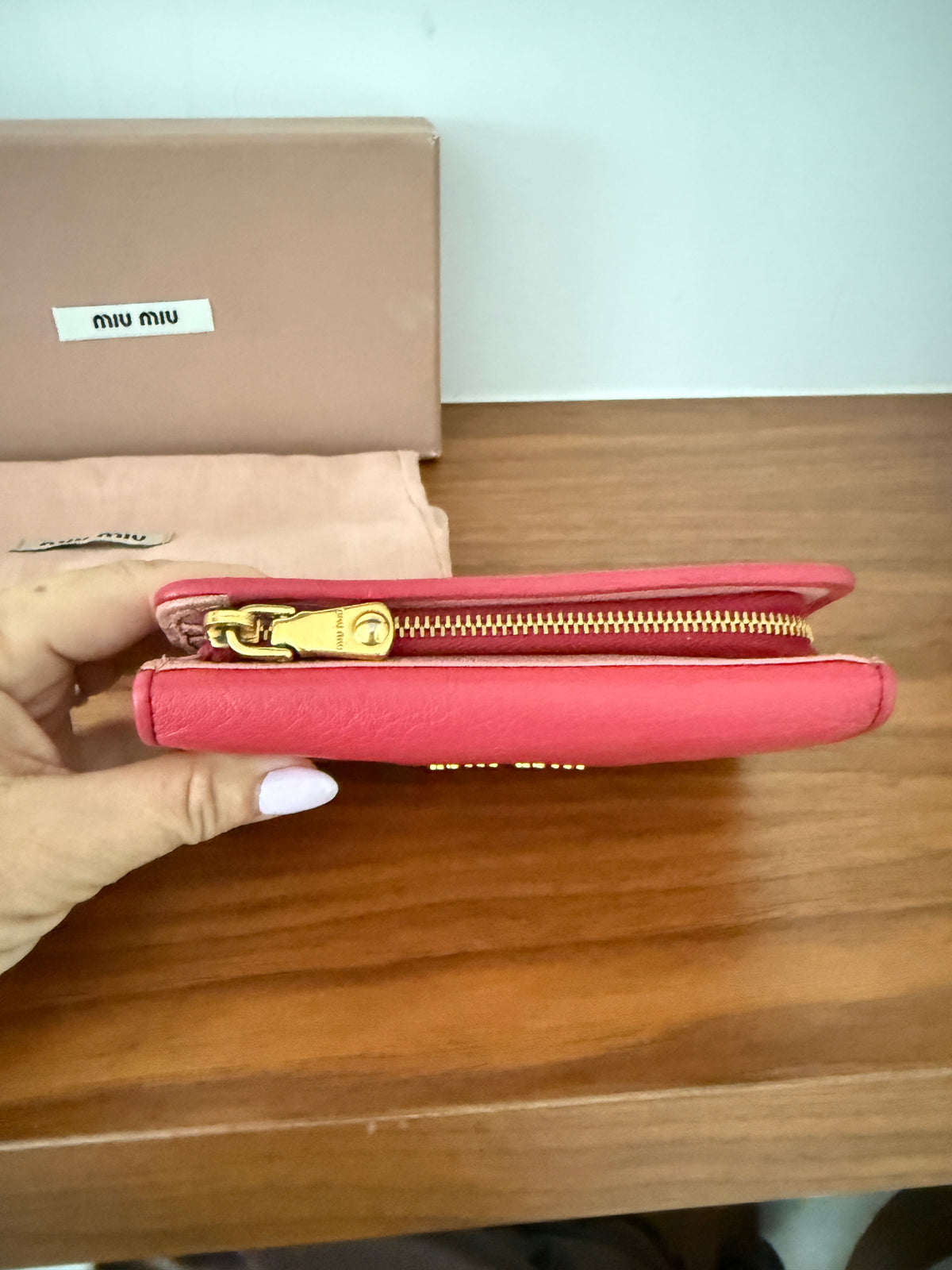 Miu Miu Half Size Wallel Full Set in Pink Pre-Owned