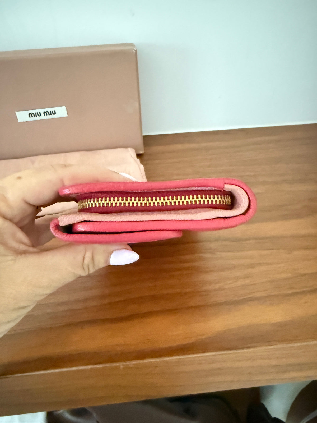 Miu Miu Half Size Wallel Full Set in Pink Pre-Owned