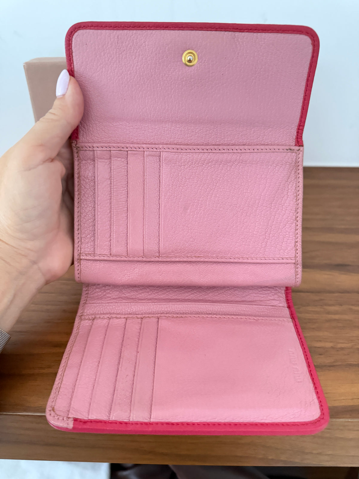 Miu Miu Half Size Wallel Full Set in Pink Pre-Owned