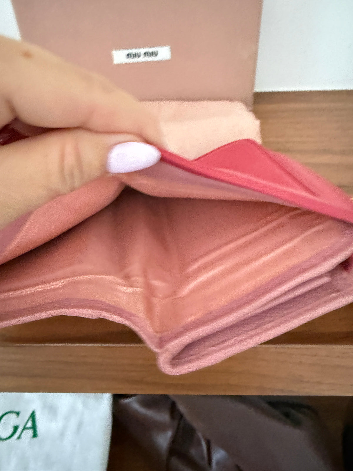 Miu Miu Half Size Wallel Full Set in Pink Pre-Owned