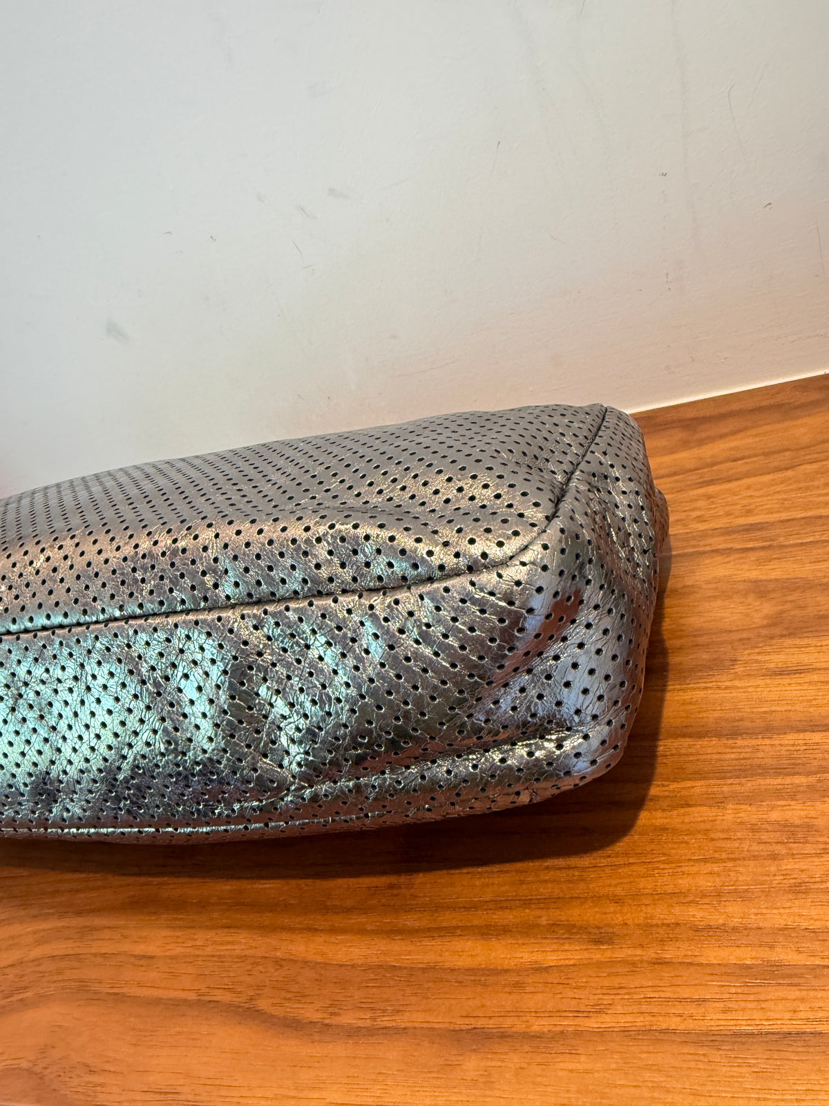 Chanel Reissue 2.55 226 Metallic Perforated Leather Flap Handbag Pre-Owned