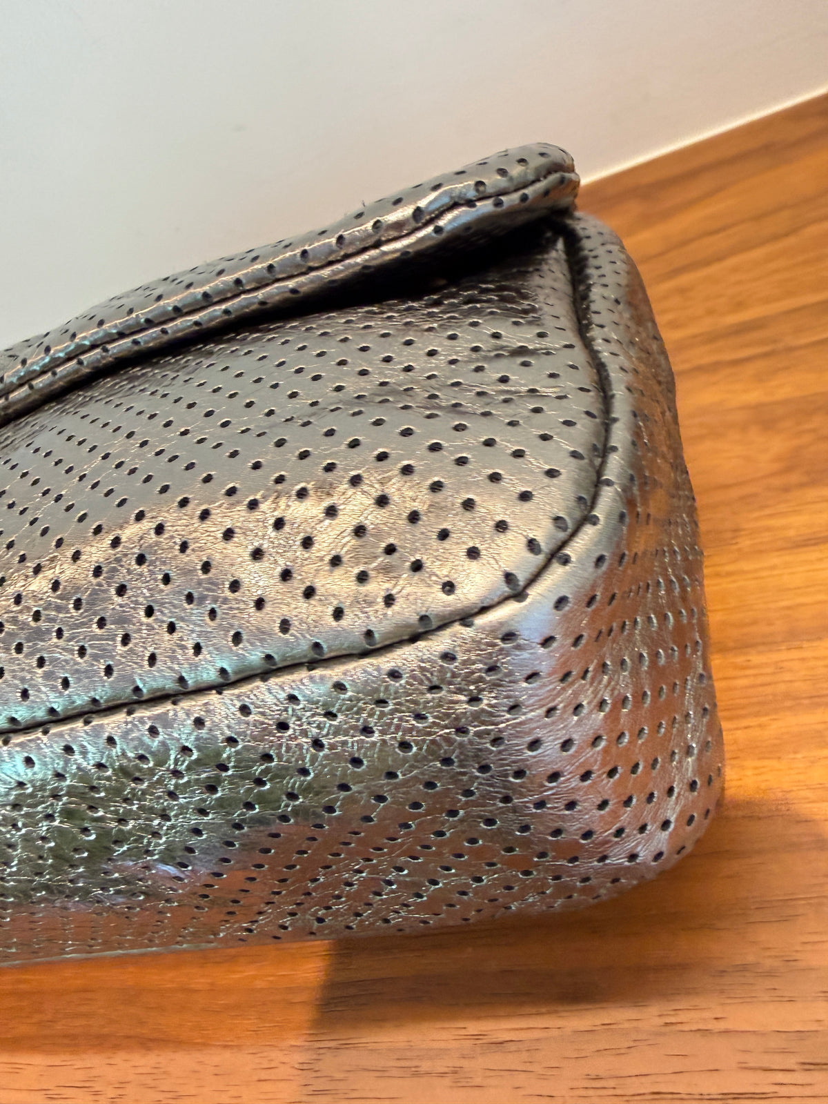 Chanel Reissue 2.55 226 Metallic Perforated Leather Flap Handbag Pre-Owned