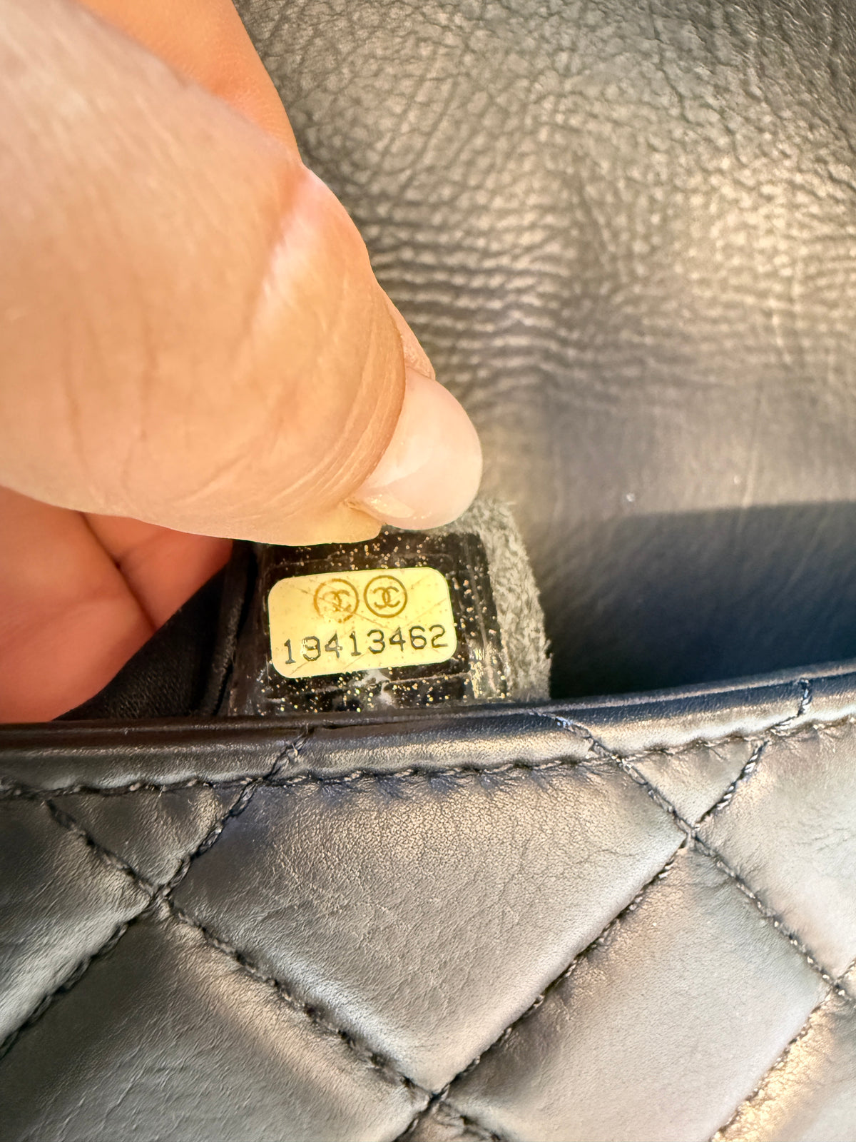 Chanel Accordion Flap Bag in Black Lambskin with Three Compartments