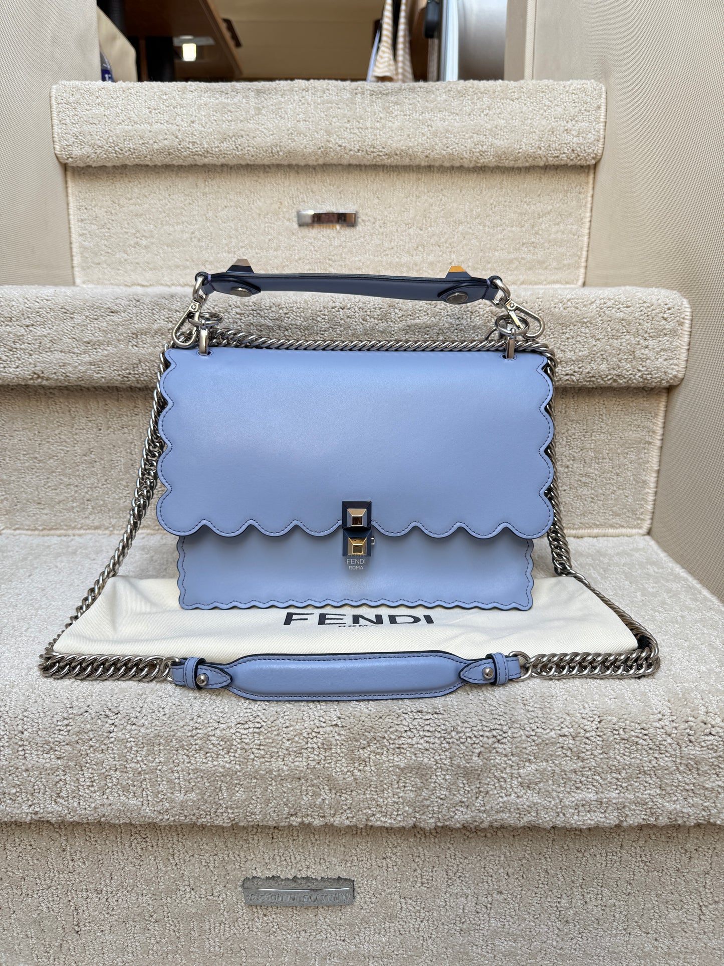 Fendi Kan I Shoulder Bag Medium in Blue