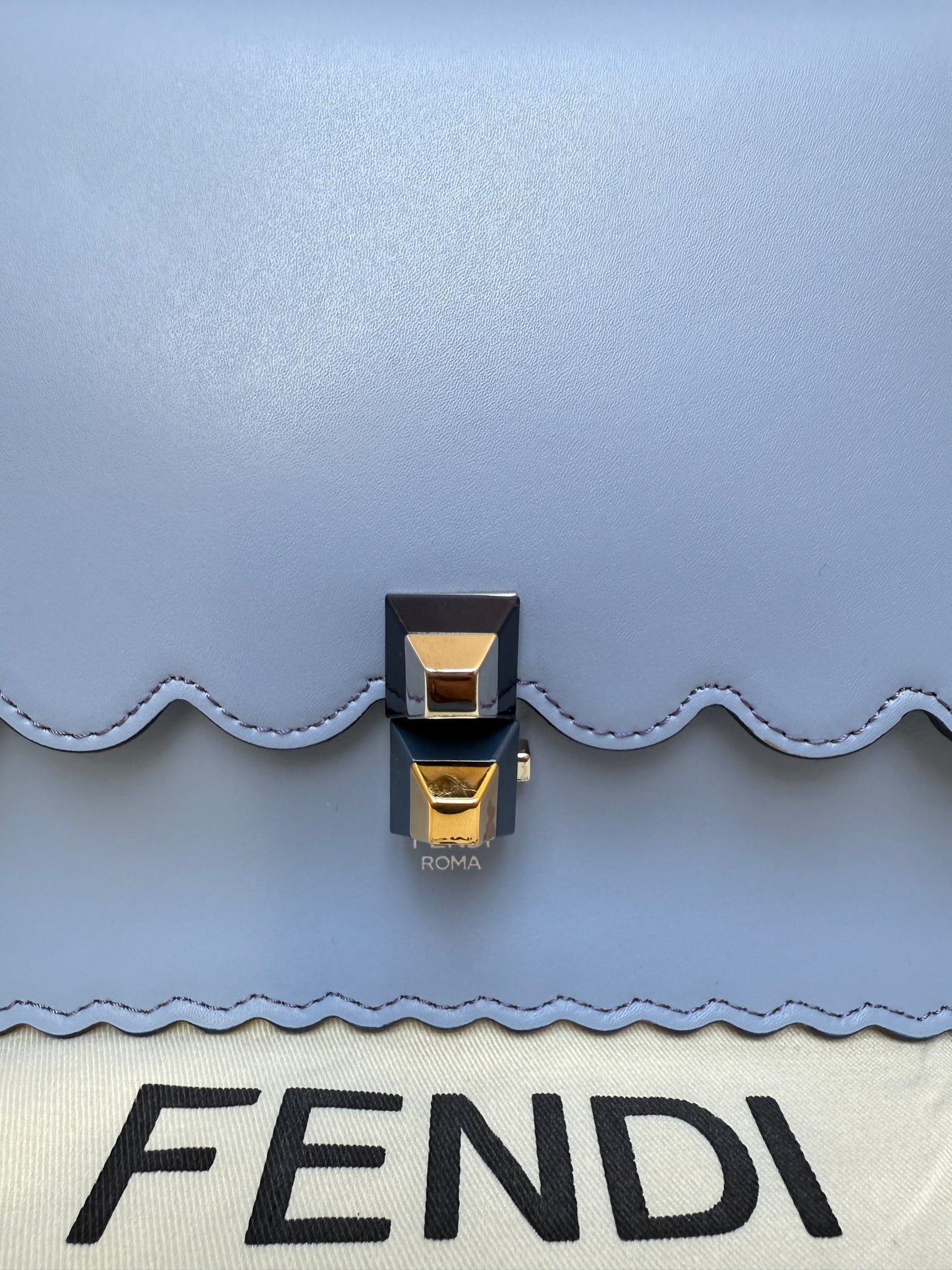 Fendi Kan I Shoulder Bag Medium in Blue