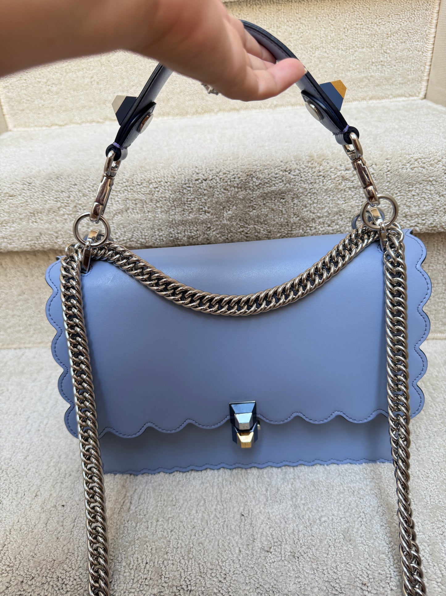 Fendi Kan I Shoulder Bag Medium in Blue