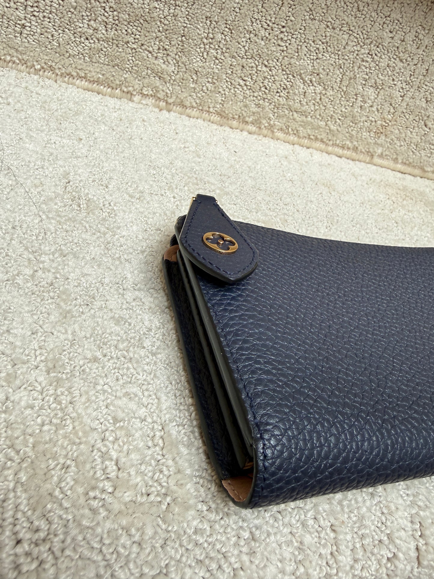 Louis Vuitton Taurillon Comete Long Wallet in Navy Full Set