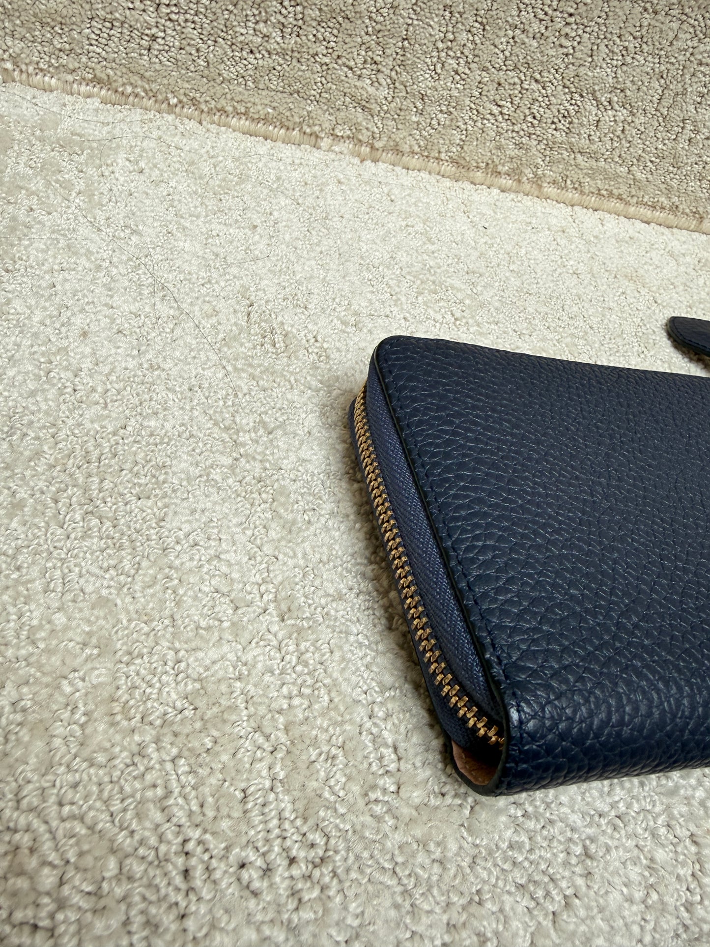 Louis Vuitton Taurillon Comete Long Wallet in Navy Full Set