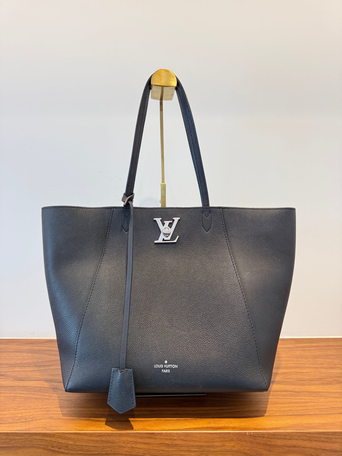 Louis Vuitton Calfskin Cabas Lockme tote in Black