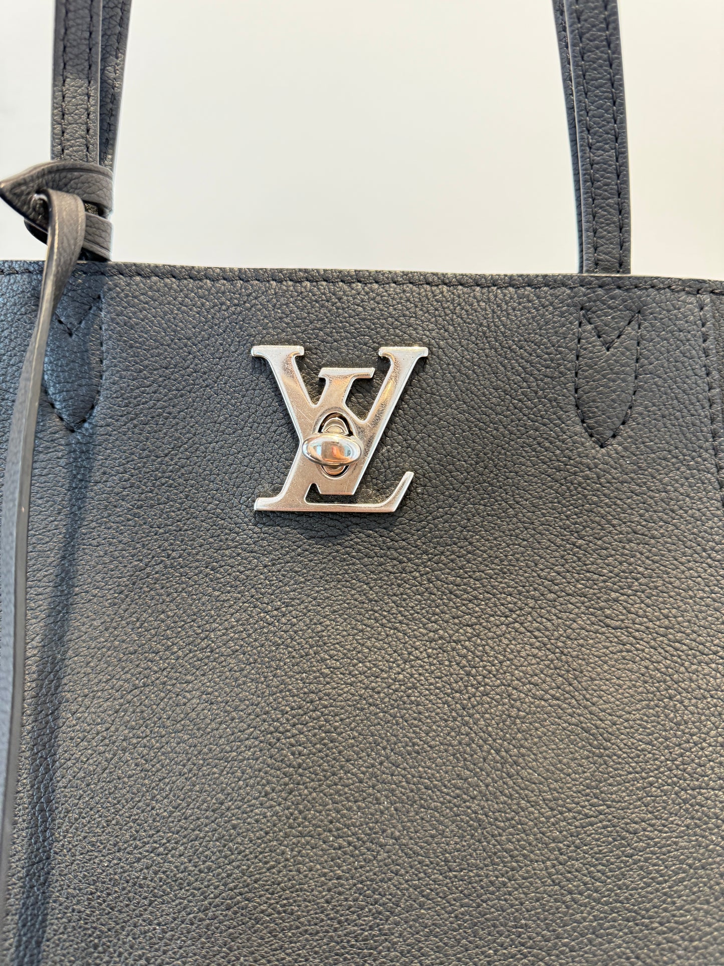 Louis Vuitton Calfskin Cabas Lockme tote in Black