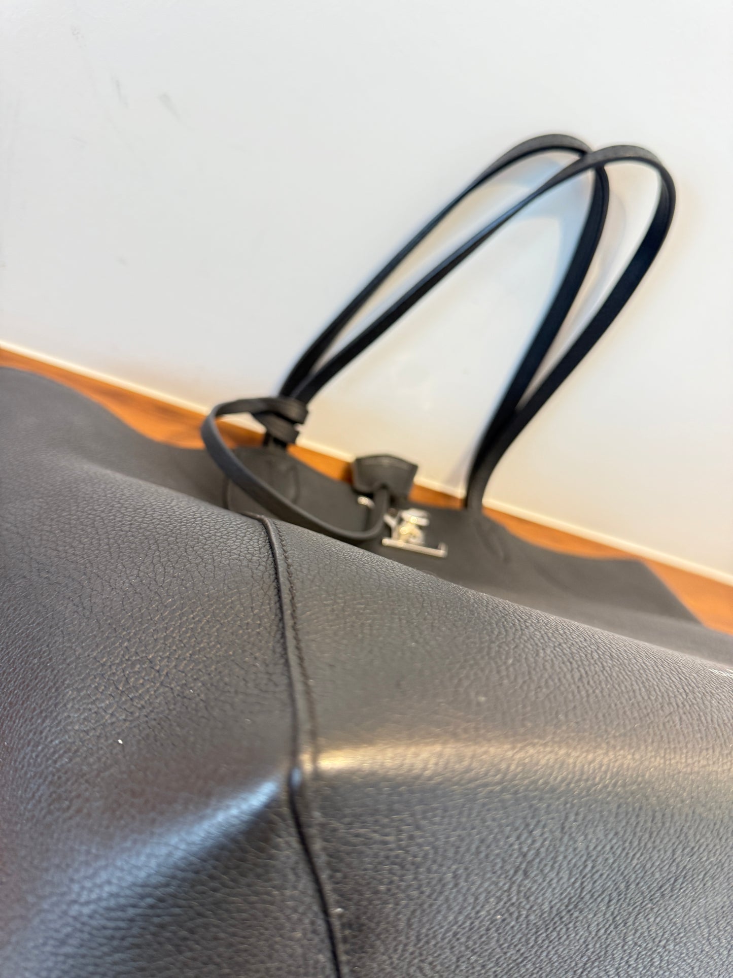 Louis Vuitton Calfskin Cabas Lockme tote in Black