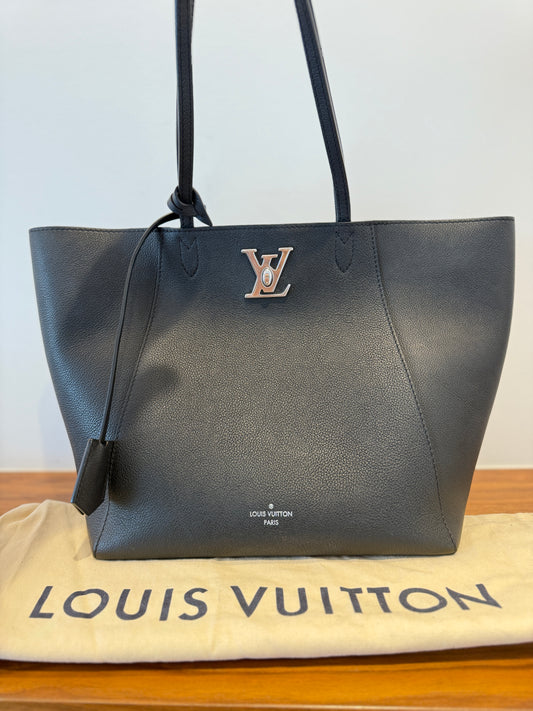 Louis Vuitton Calfskin Cabas Lockme tote in Black