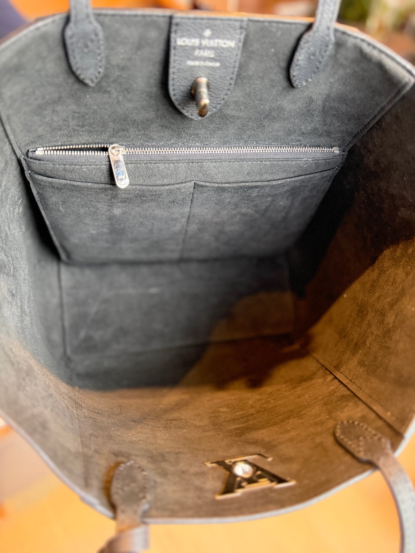 Louis Vuitton Calfskin Cabas Lockme tote in Black