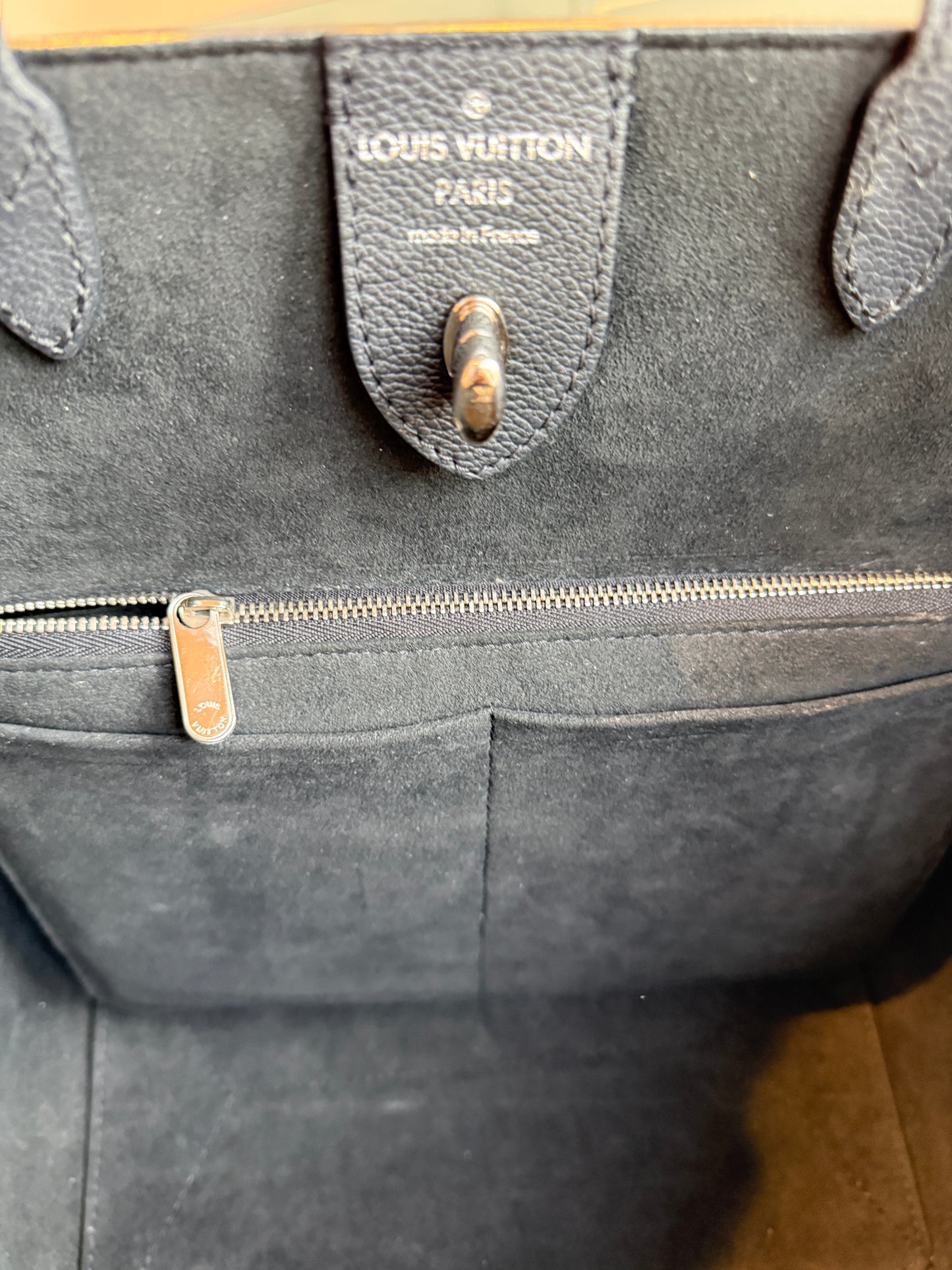 Louis Vuitton Calfskin Cabas Lockme tote in Black