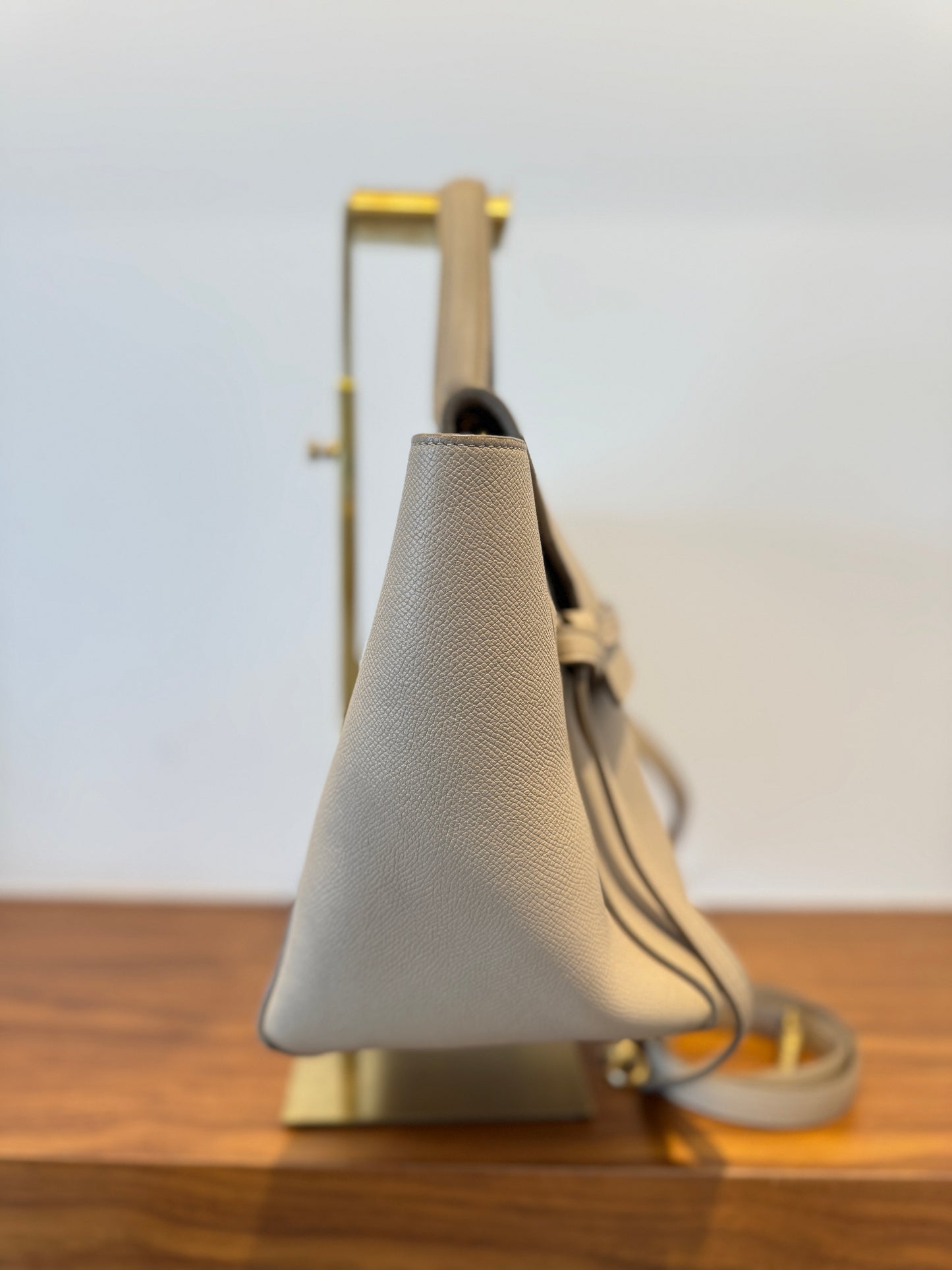 Celine Grained Calfskin Belt Bag in Light Taupe Micro Size