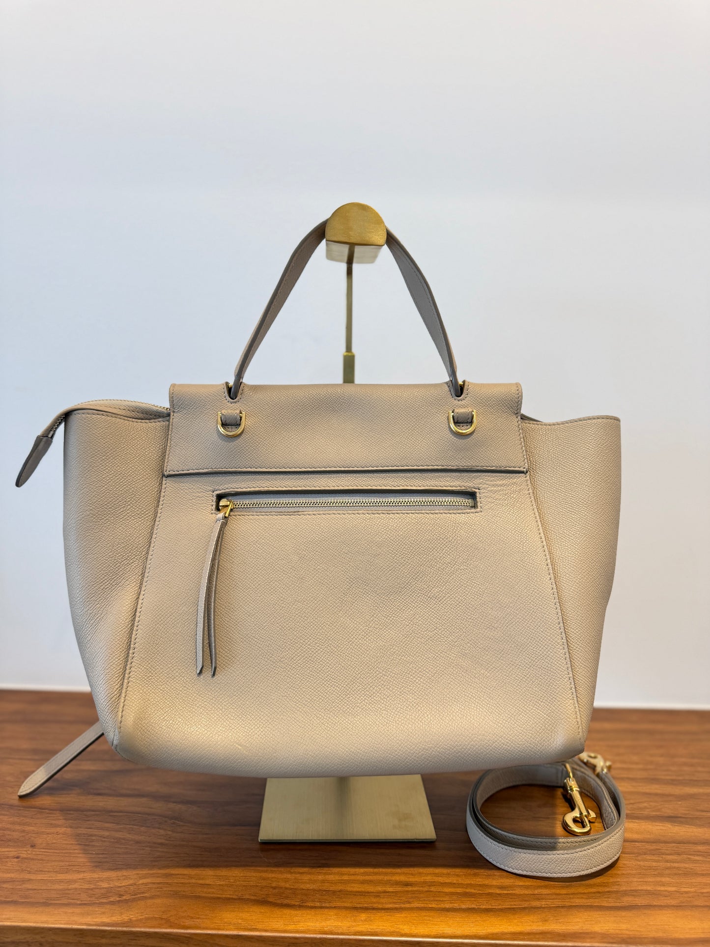 Celine Grained Calfskin Belt Bag in Light Taupe Micro Size