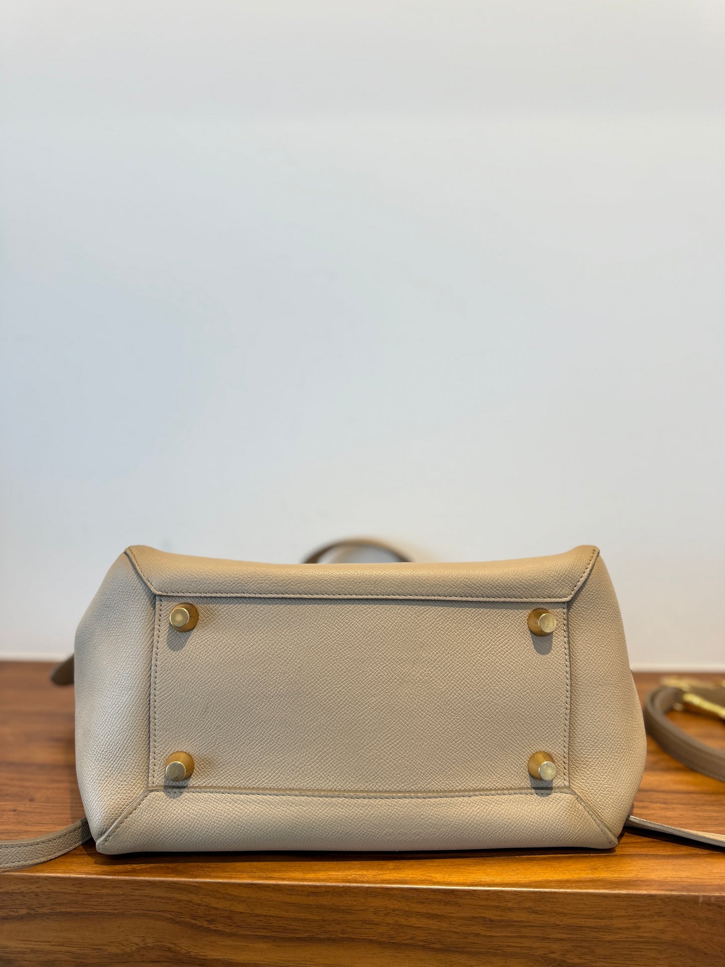 Celine Grained Calfskin Belt Bag in Light Taupe Micro Size