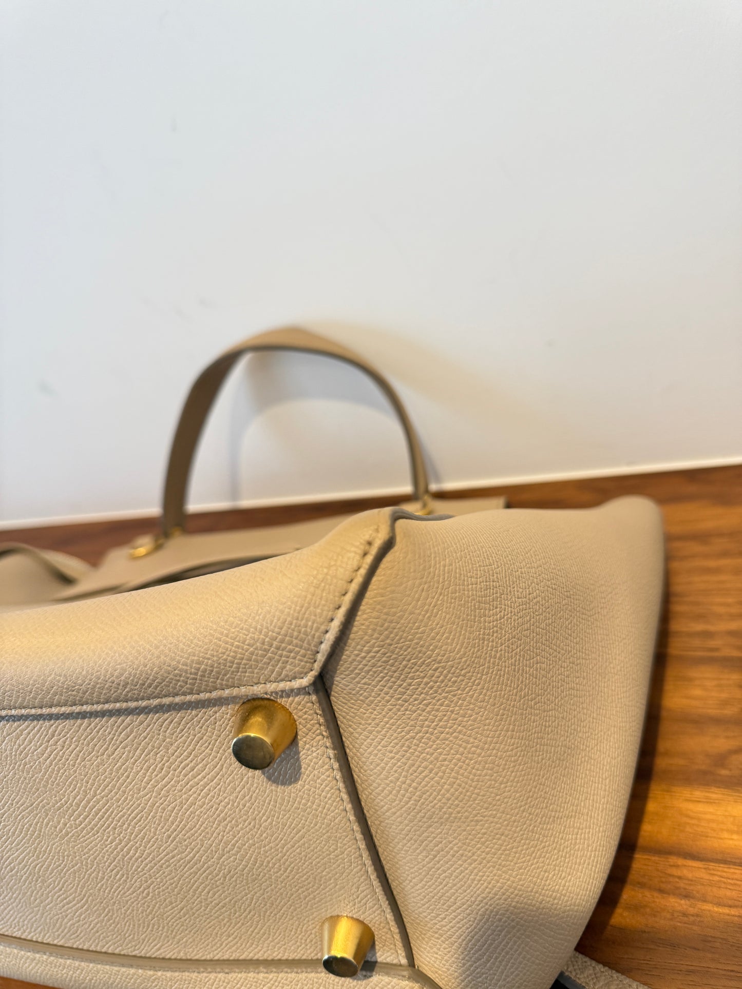 Celine Grained Calfskin Belt Bag in Light Taupe Micro Size