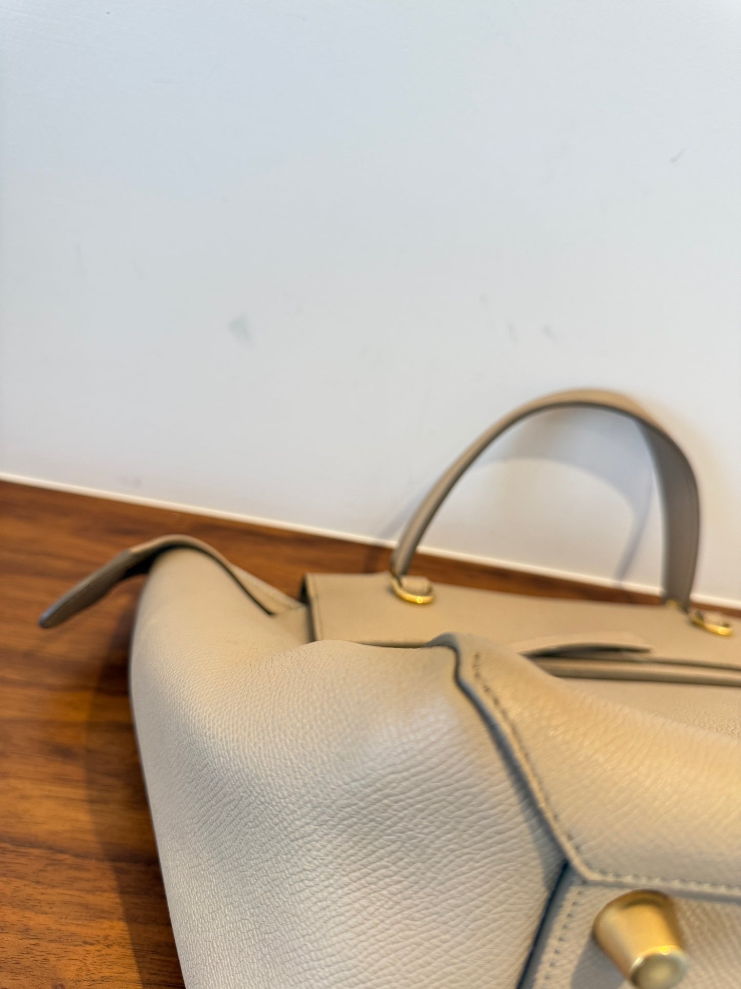 Celine Grained Calfskin Belt Bag in Light Taupe Micro Size