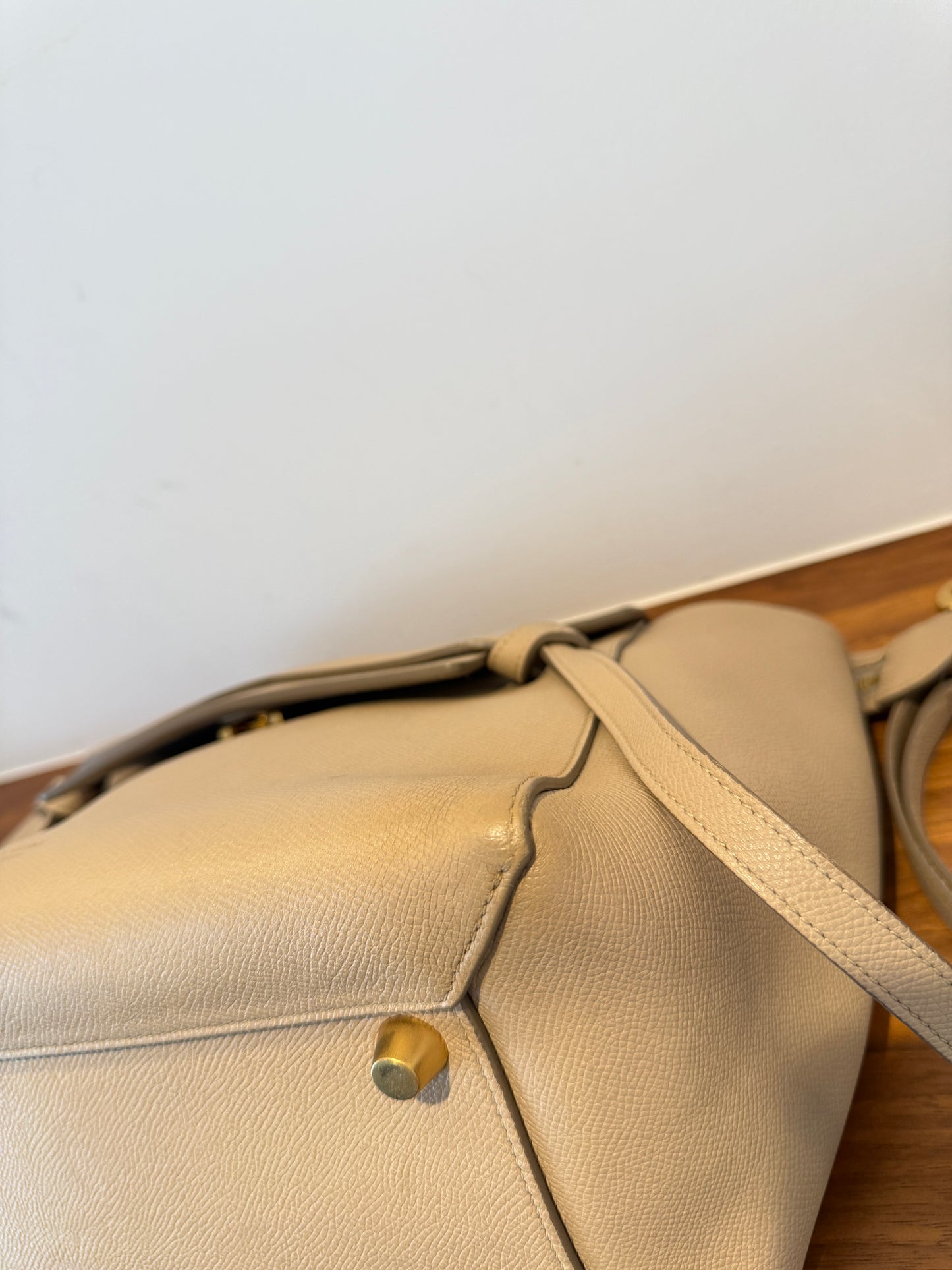 Celine Grained Calfskin Belt Bag in Light Taupe Micro Size