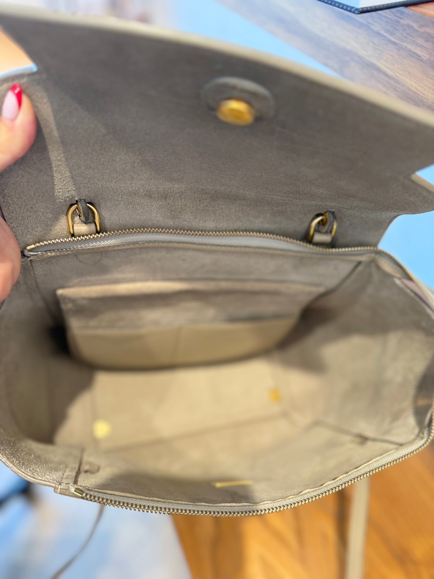 Celine Grained Calfskin Belt Bag in Light Taupe Micro Size