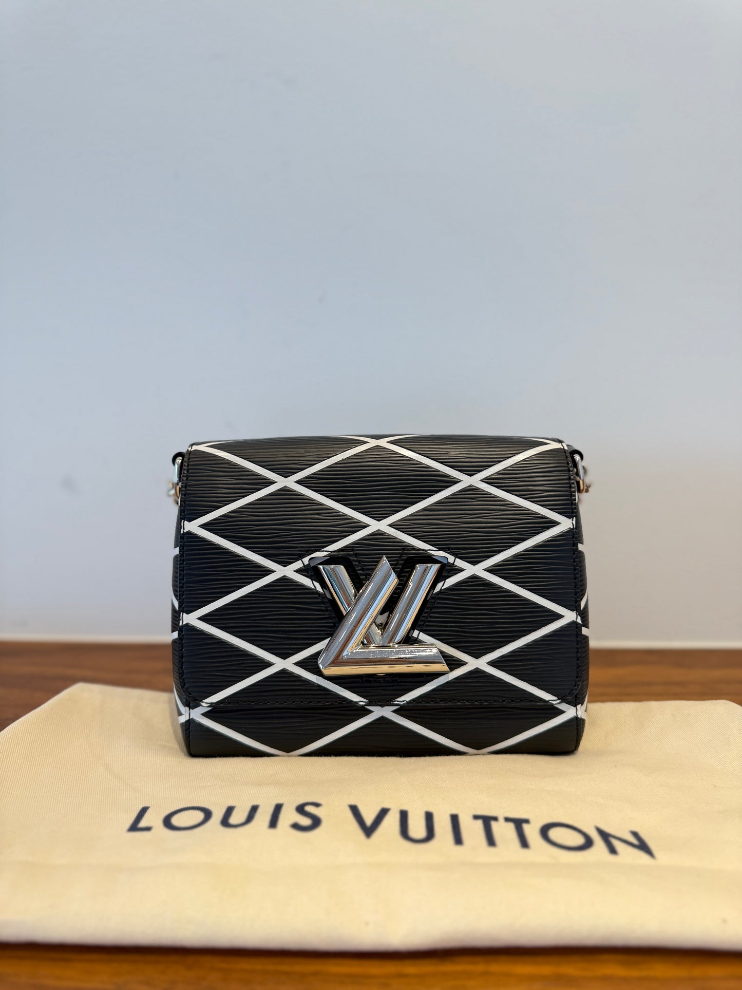 Louis Vuitton Epi Twist Shoulder Bag PM in Black and White