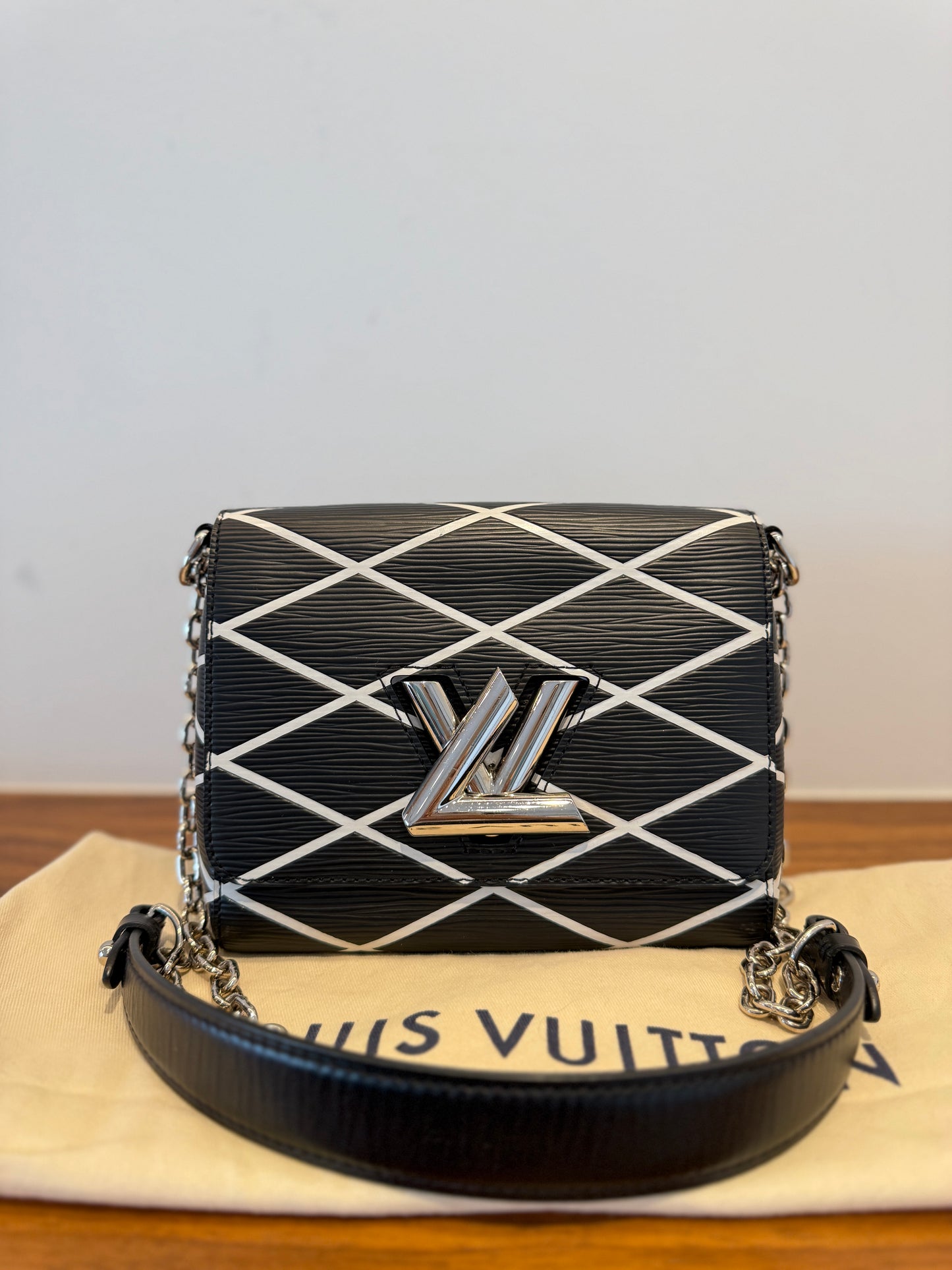 Louis Vuitton Epi Twist Shoulder Bag PM in Black and White