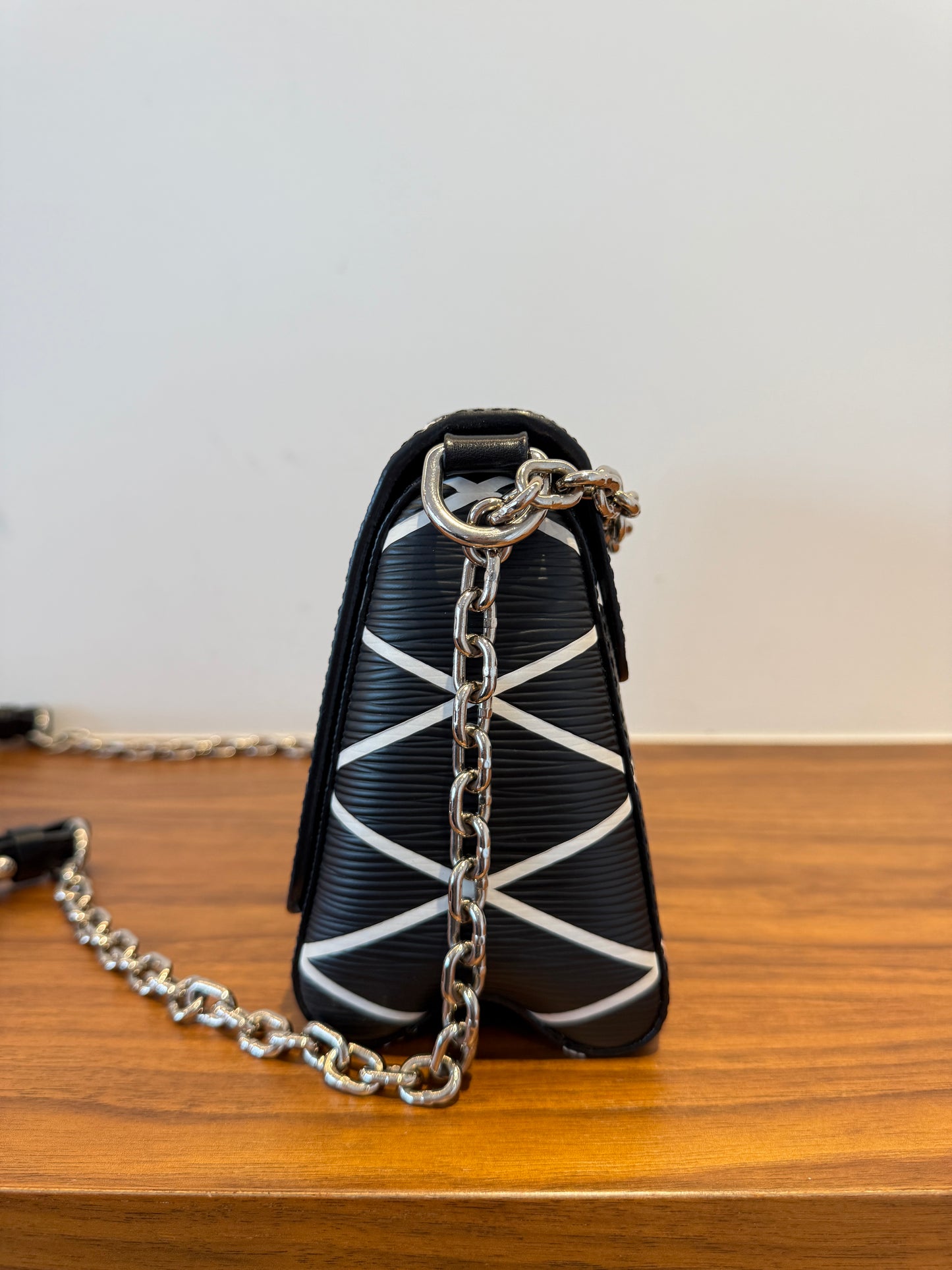 Louis Vuitton Epi Twist Shoulder Bag PM in Black and White