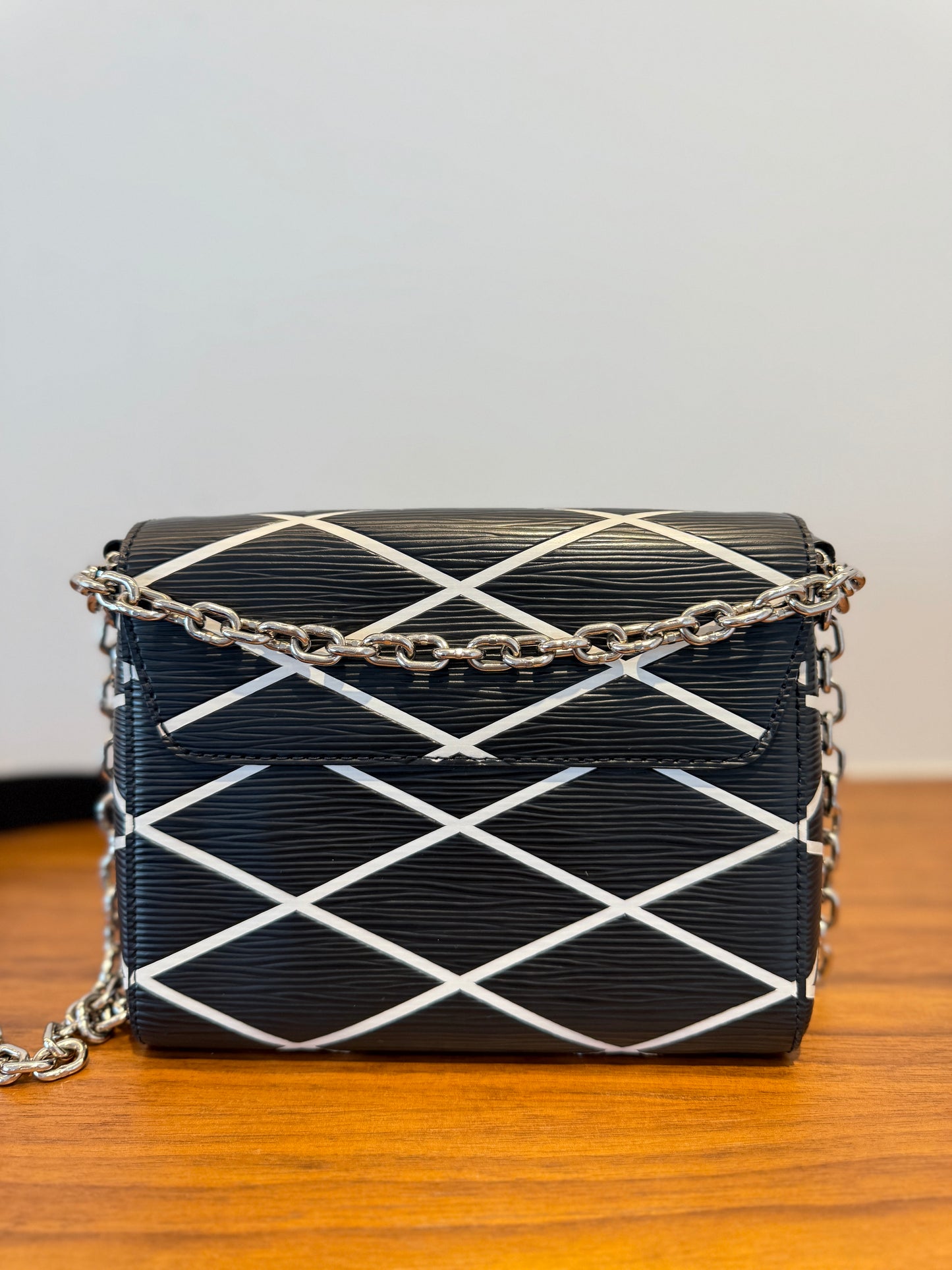 Louis Vuitton Epi Twist Shoulder Bag PM in Black and White