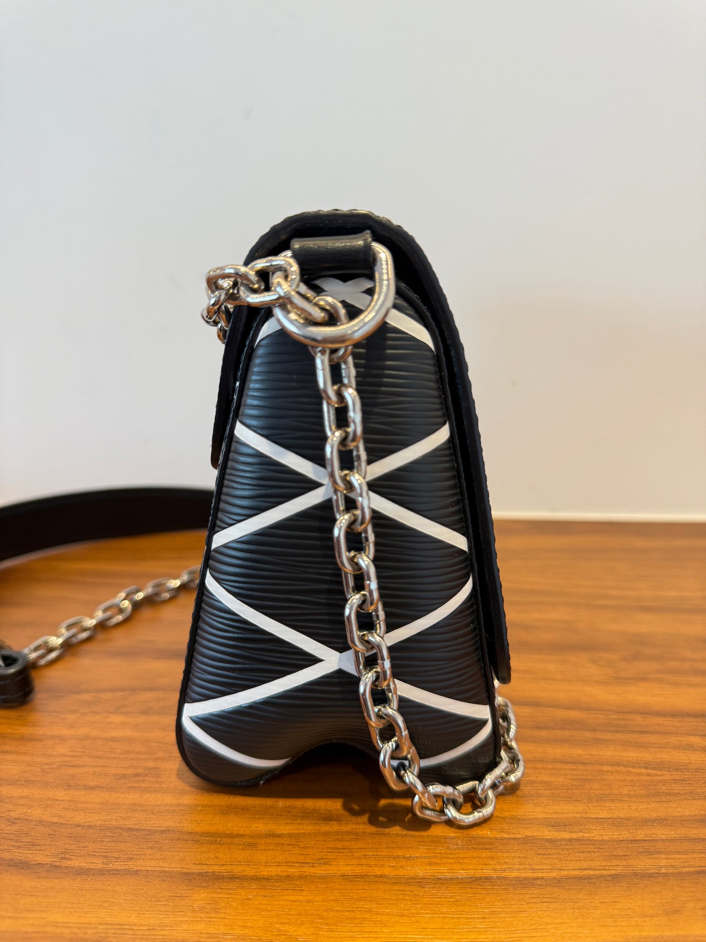 Louis Vuitton Epi Twist Shoulder Bag PM in Black and White