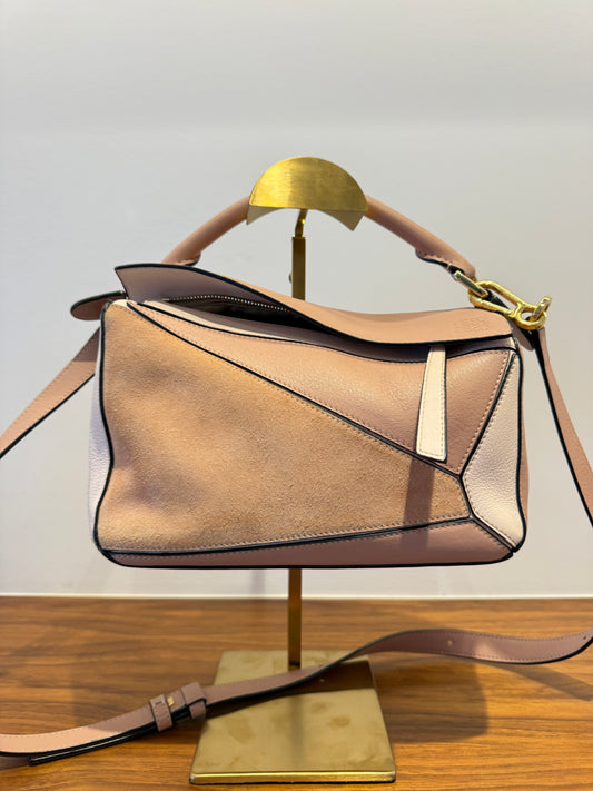 Loewe Puzzle Bag in Blush Small