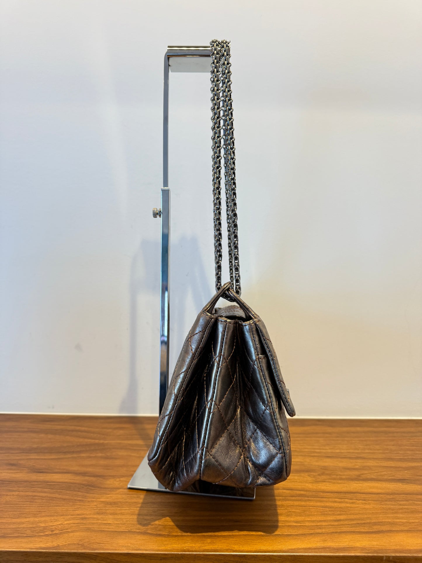 Chanel Bronze 2.55 Metallic Quilted shopping tote with Matching Wallet