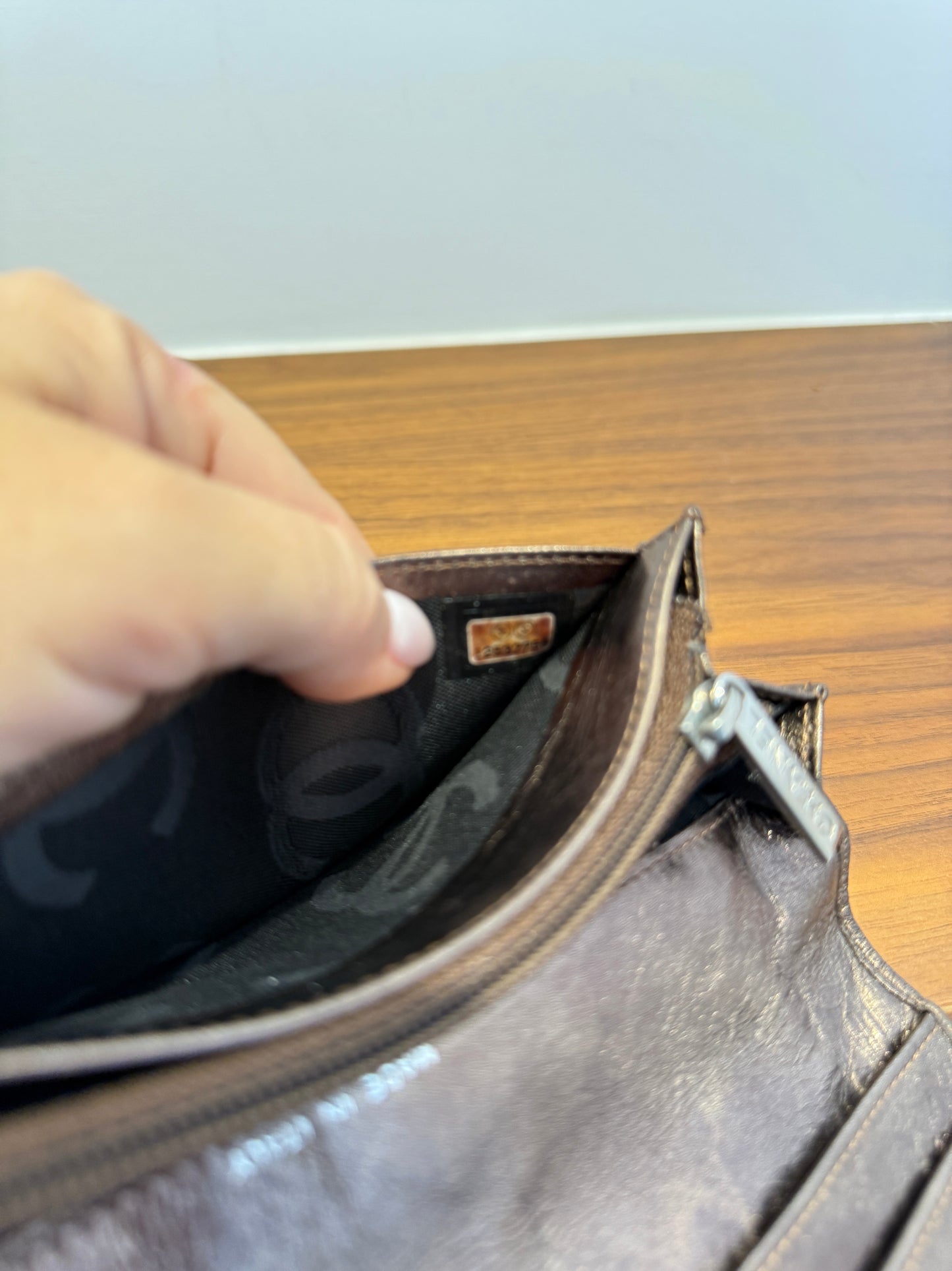 Chanel Bronze 2.55 Metallic Quilted shopping tote with Matching Wallet