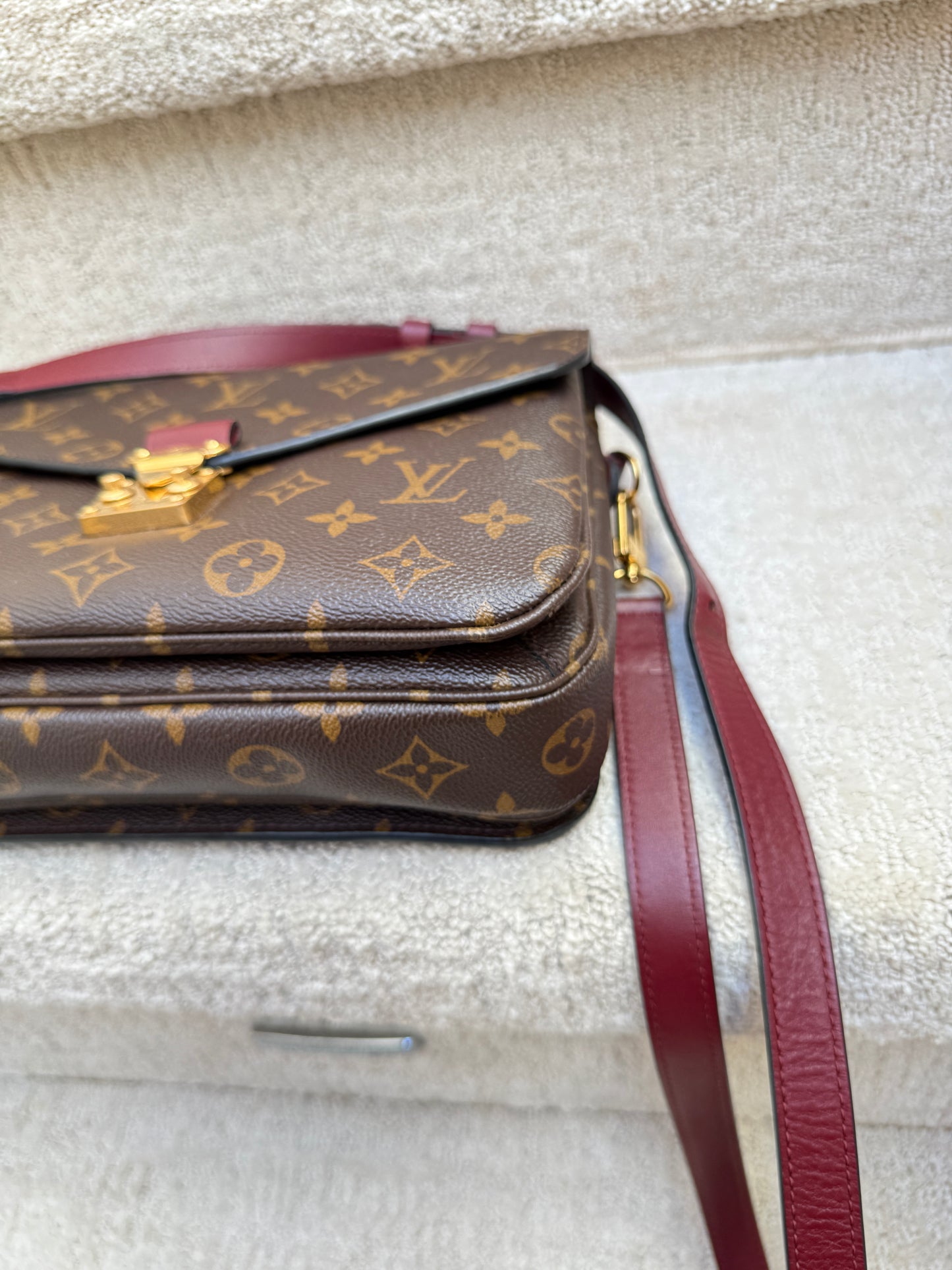 Louis Vuitton Monogram Canvas Braided Handle Pochette Metis Bag