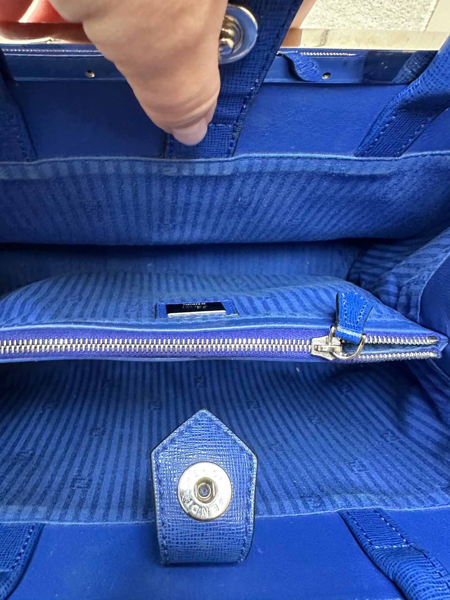 Fendi 2Jours Leather Petite Tote w/ Strap