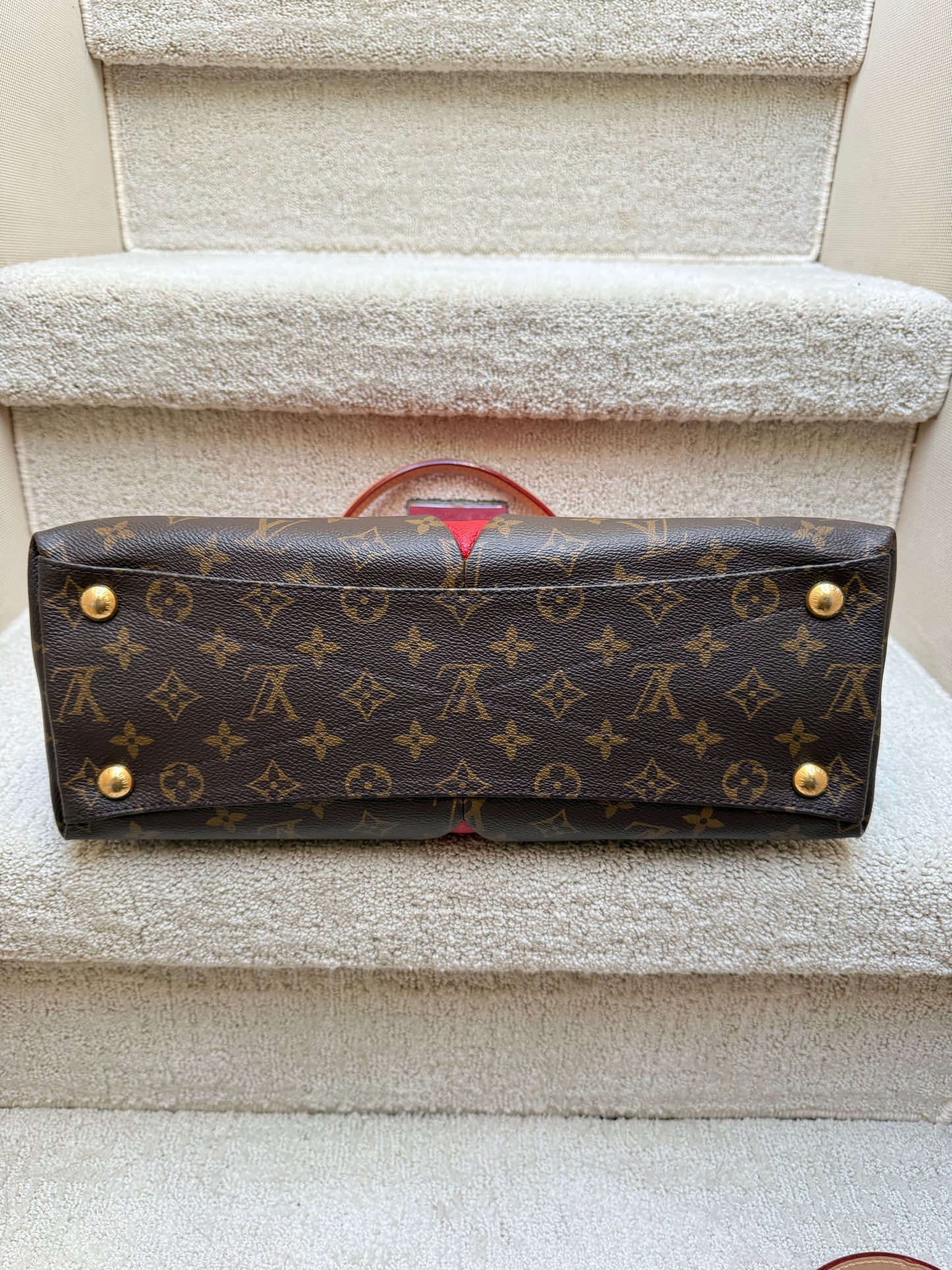Louis Vuitton Monogram V Tote MM Cherry Red