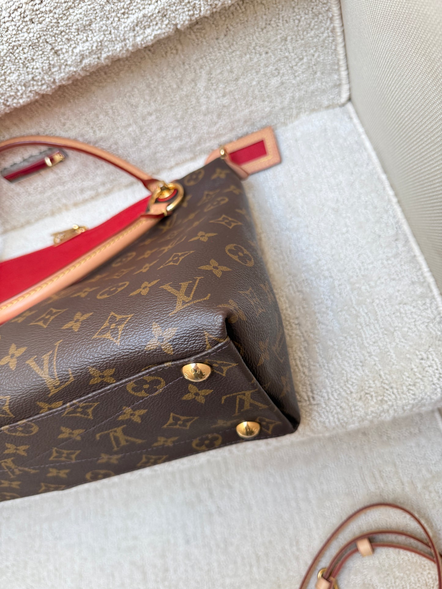 Louis Vuitton Monogram V Tote MM Cherry Red
