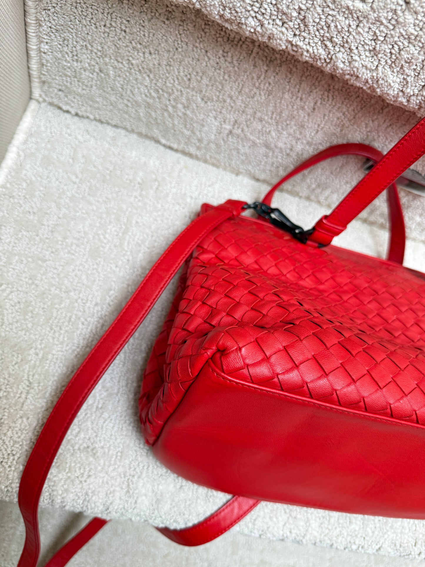 Bottega Veneta Intreciato Woven Shoulder Bag with Crossbody Strap