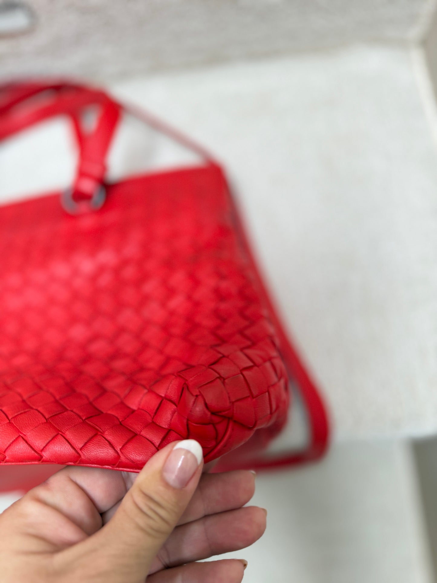 Bottega Veneta Intreciato Woven Shoulder Bag with Crossbody Strap