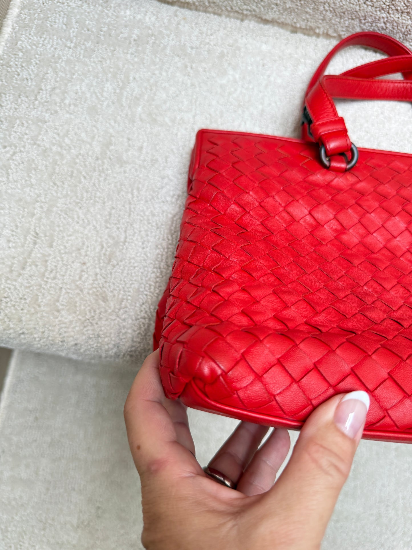 Bottega Veneta Intreciato Woven Shoulder Bag with Crossbody Strap