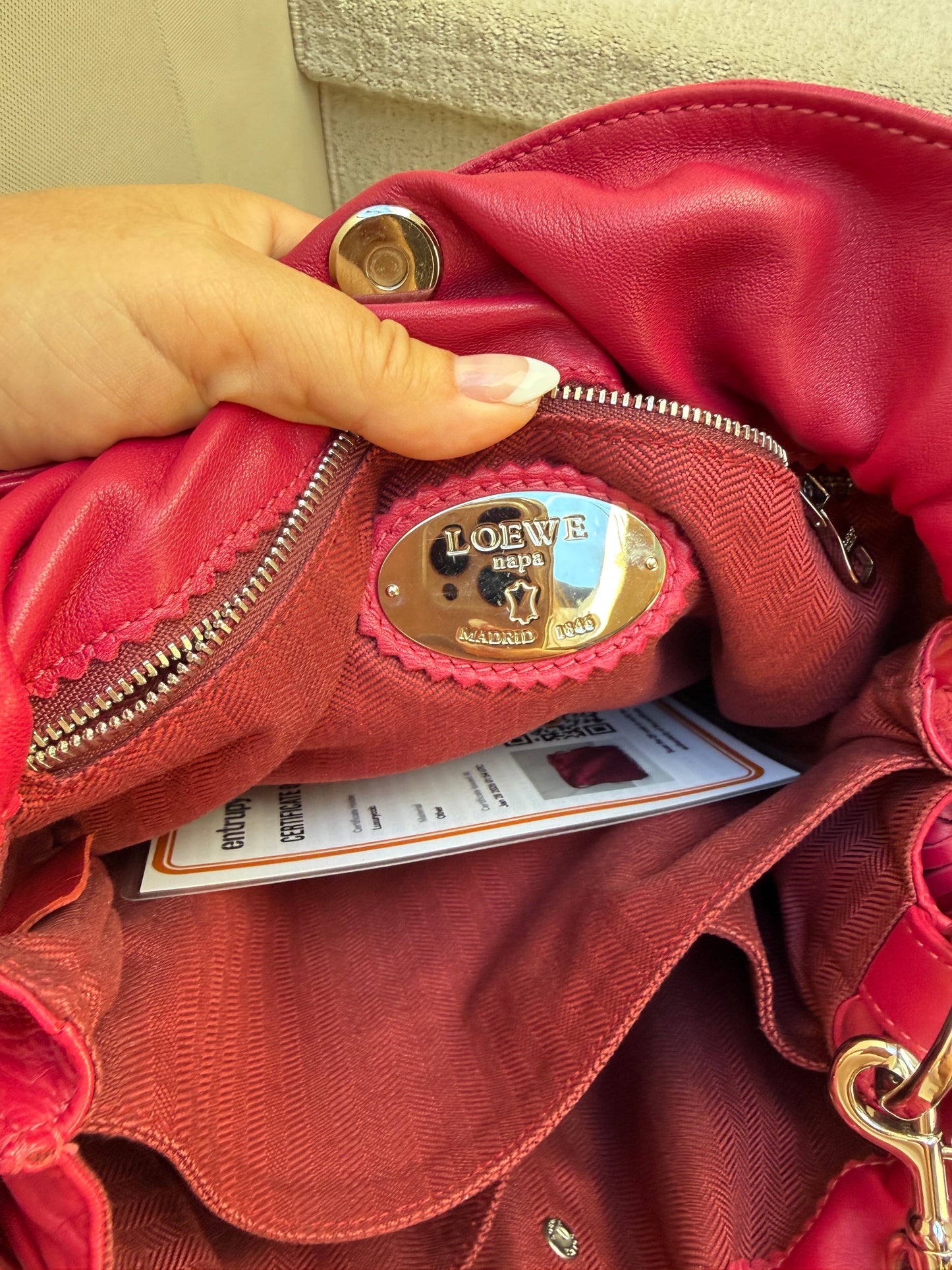 Loewe Flamenco Tassel Handbag in Fuschia