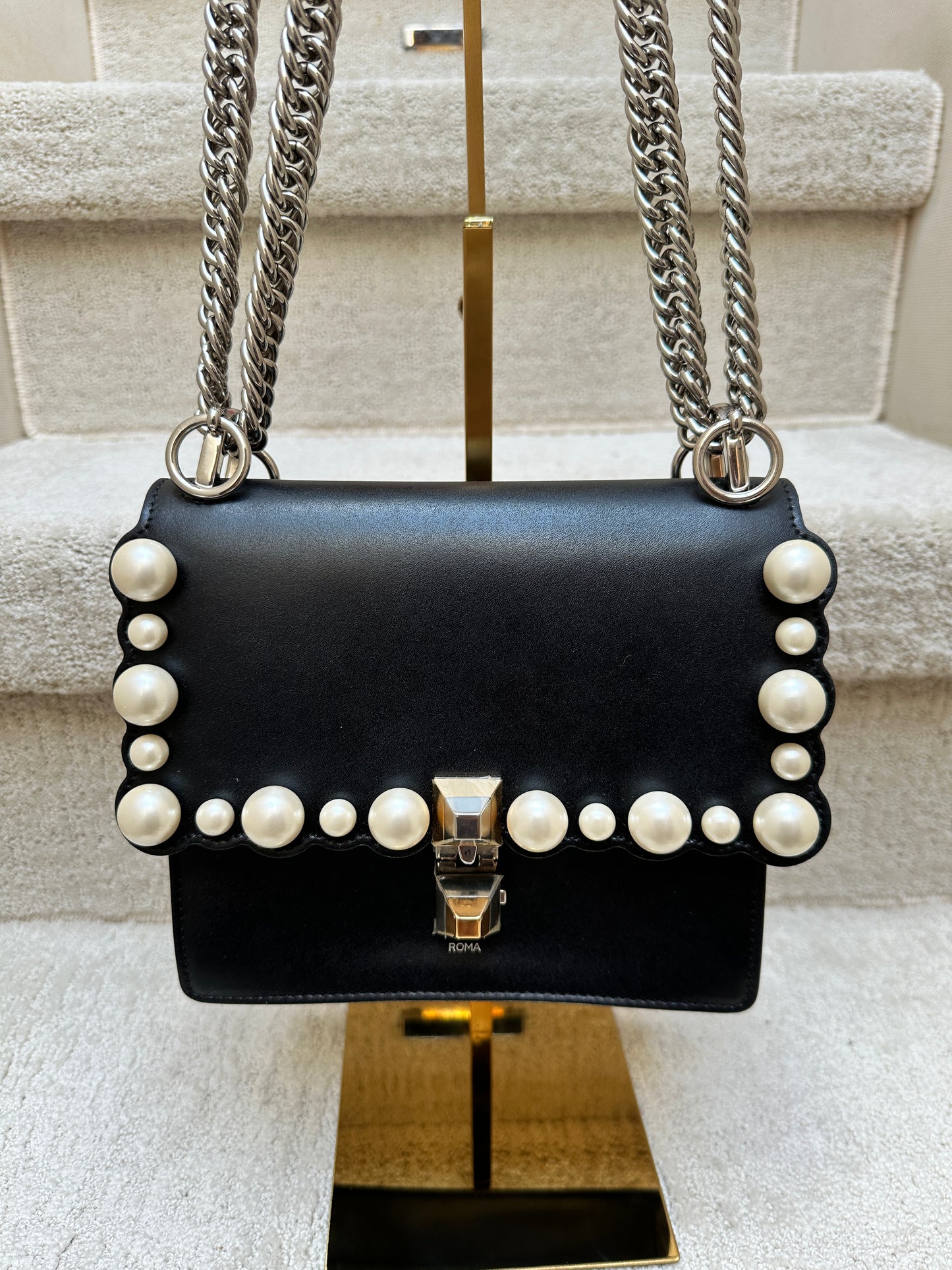 Fendi Mini Kan I with Pearls