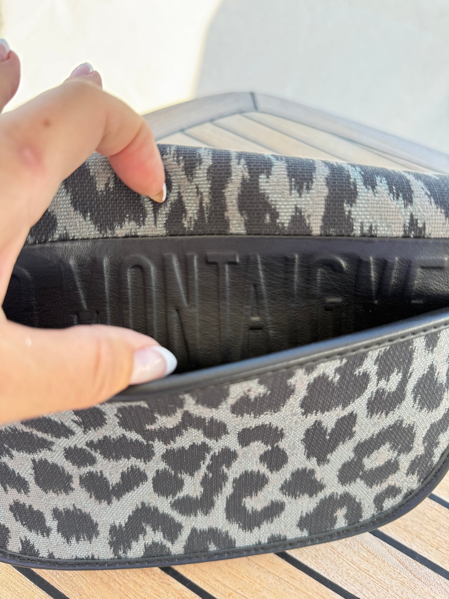 Dior Bobby Shoulder Bag in Grey Mizza Canvas with Black Leather Trim