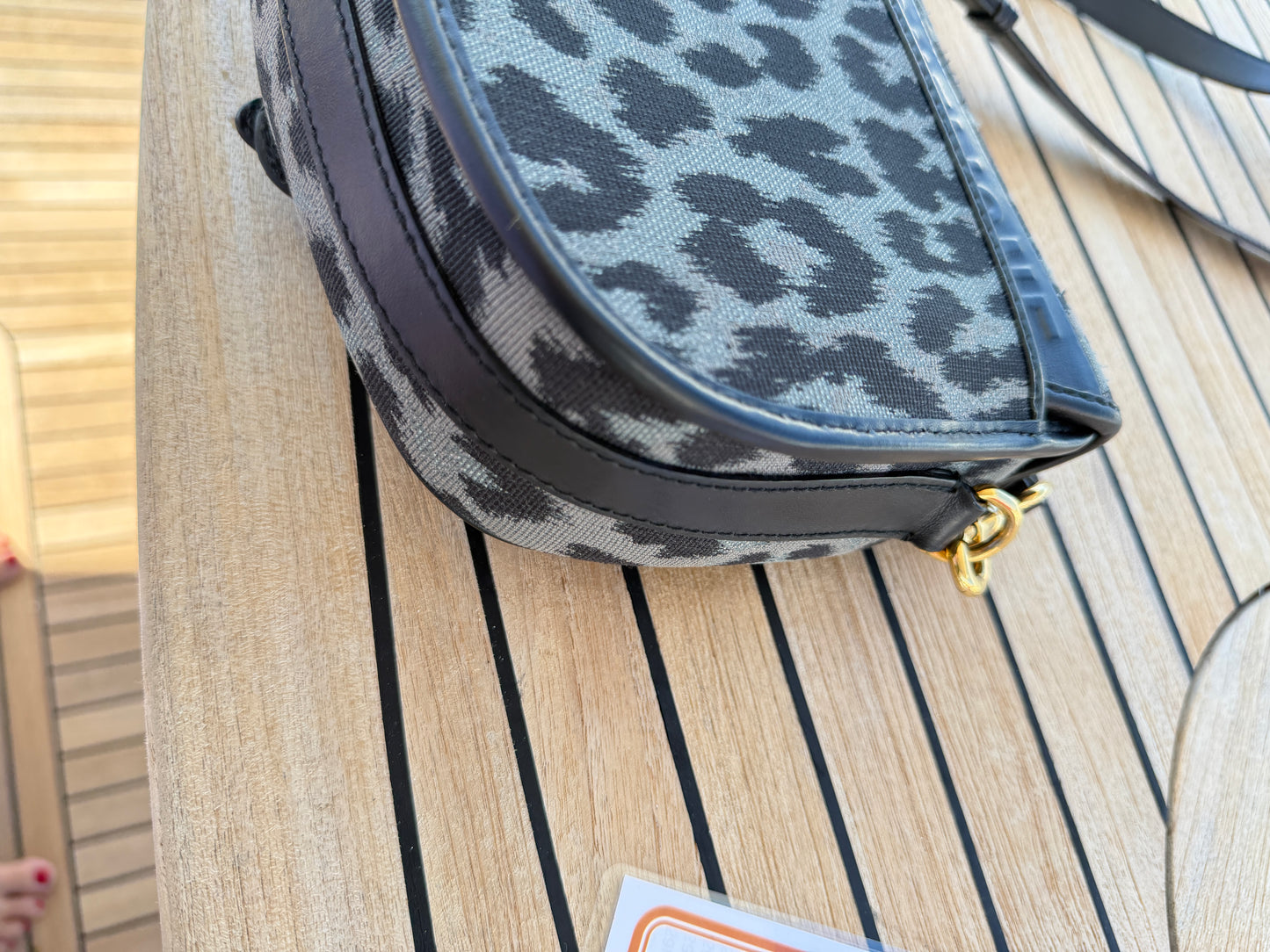 Dior Bobby Shoulder Bag in Grey Mizza Canvas with Black Leather Trim