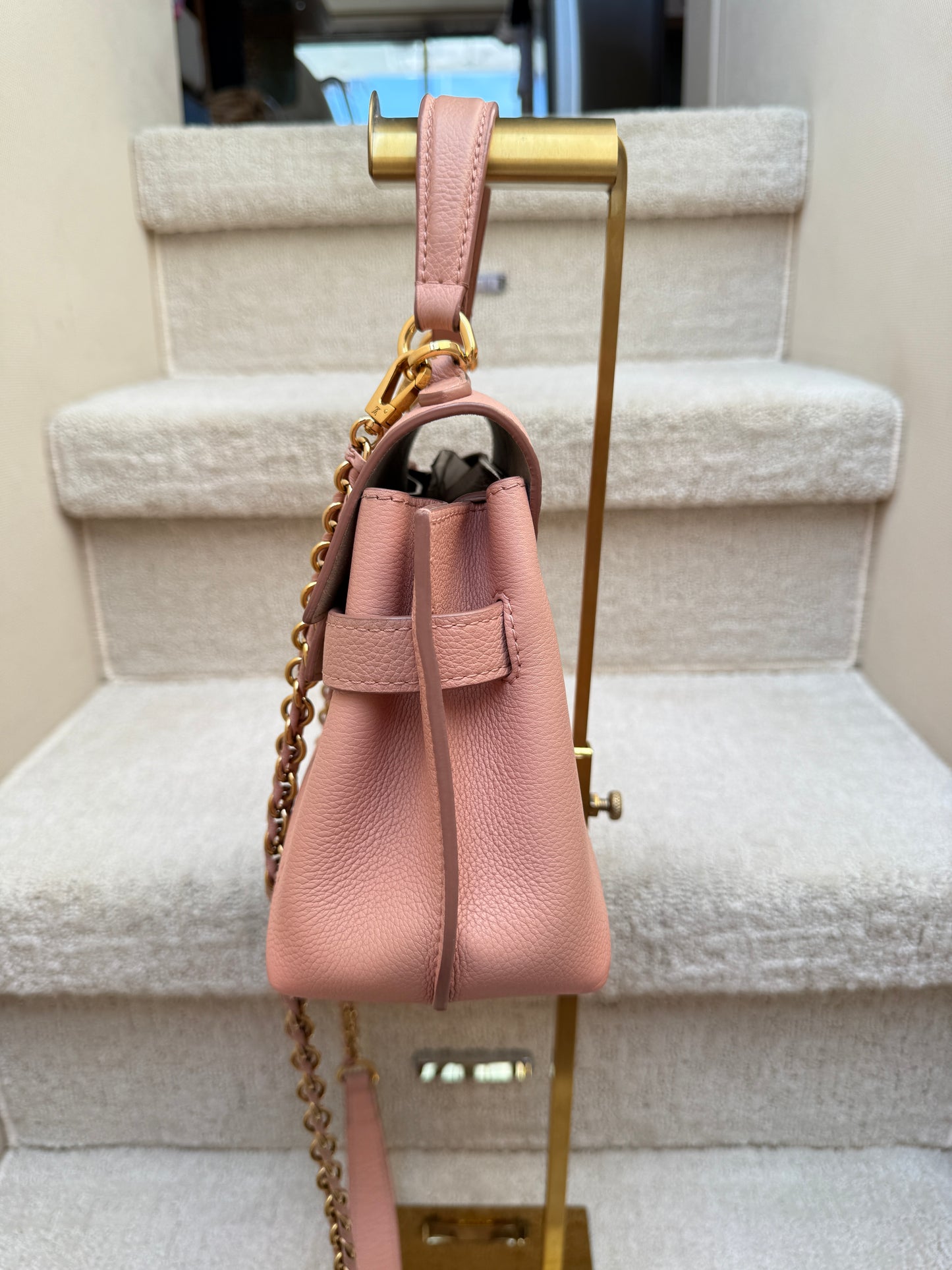 Louis Vuitton Calfskin Lockme Ever BB Pink