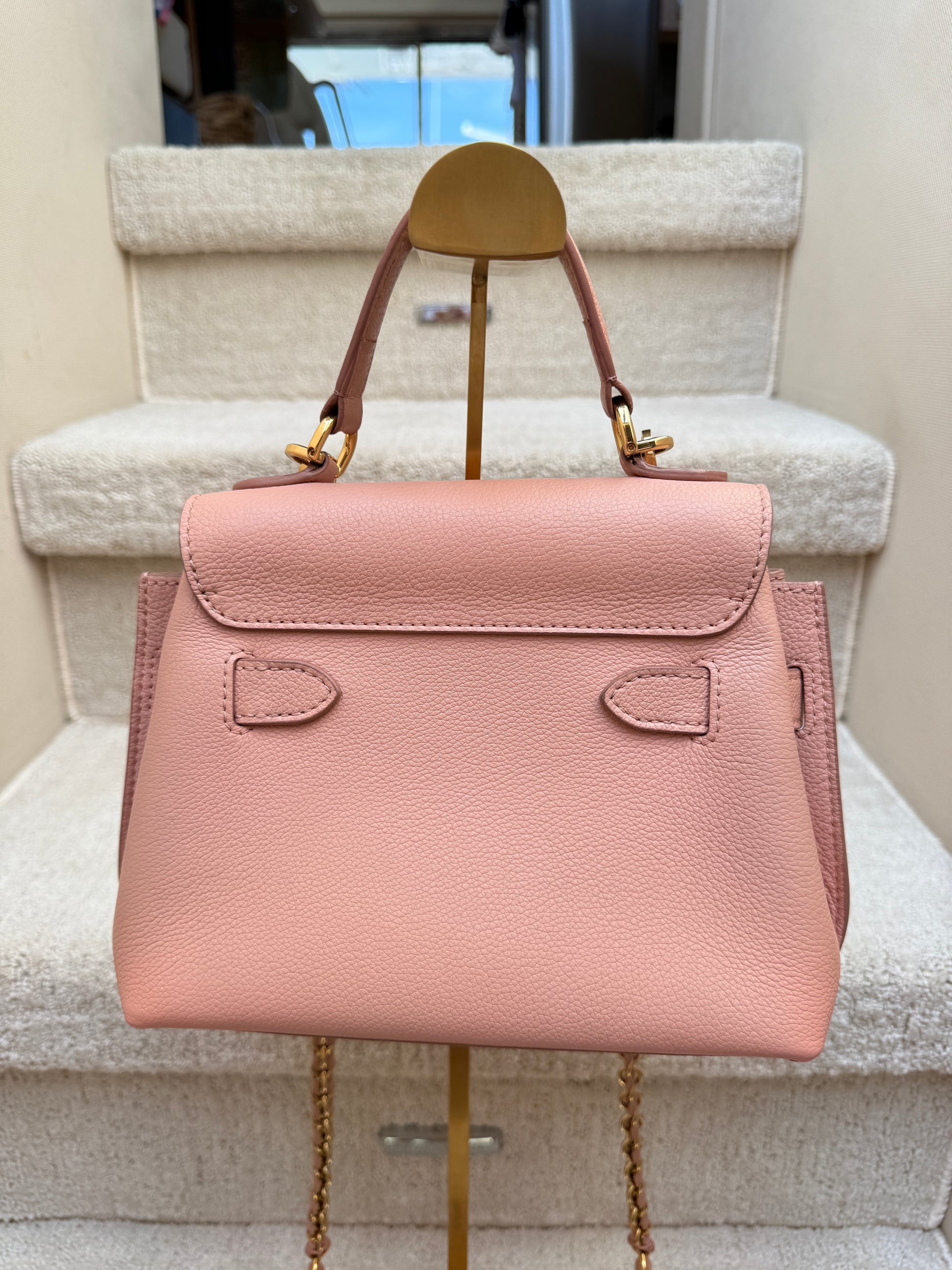 back of pink louis vuitton handbag offered for sale