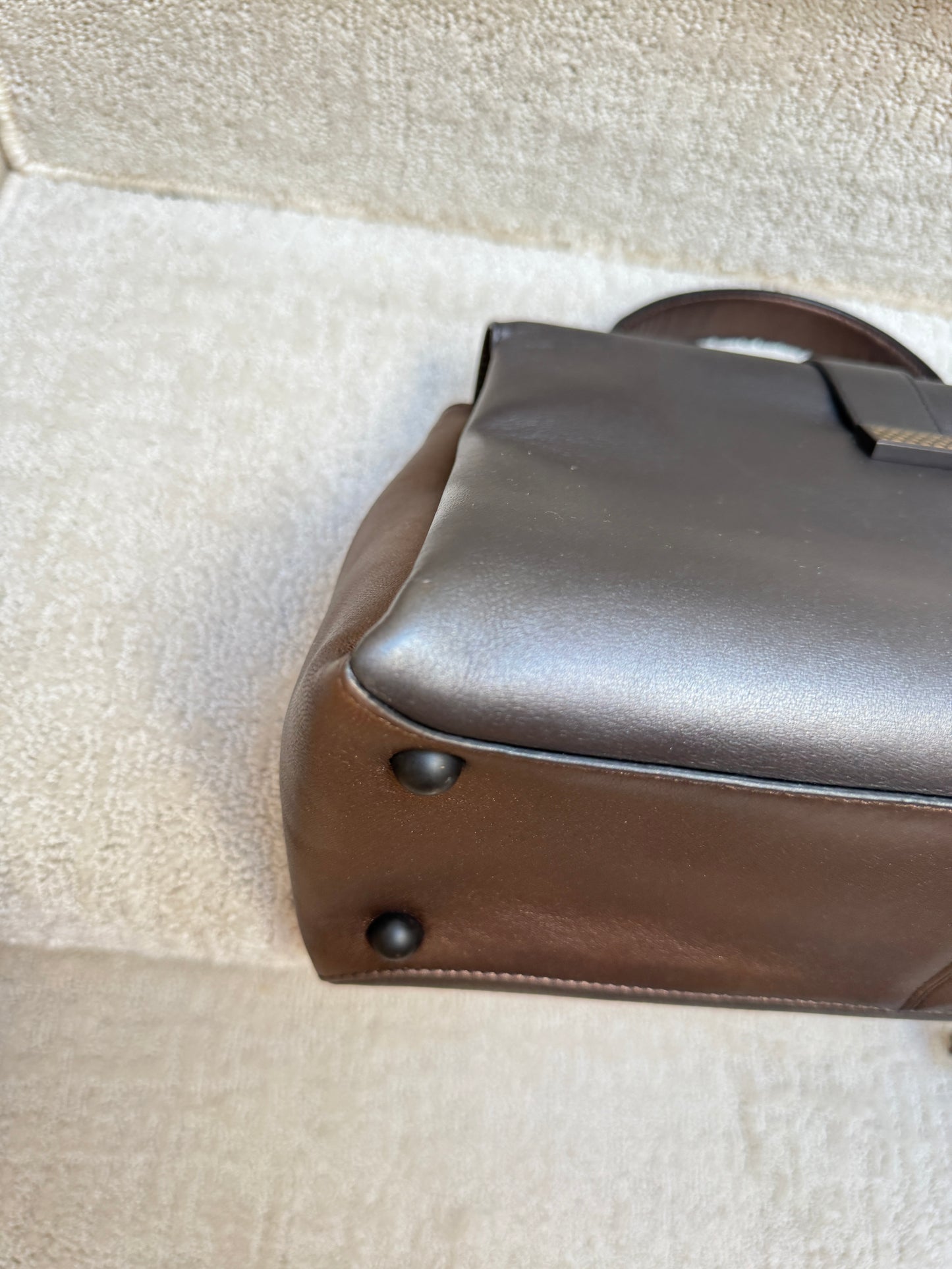 Bottega Veneta Piazza Top Handle Handbag in Metallic Tri Color